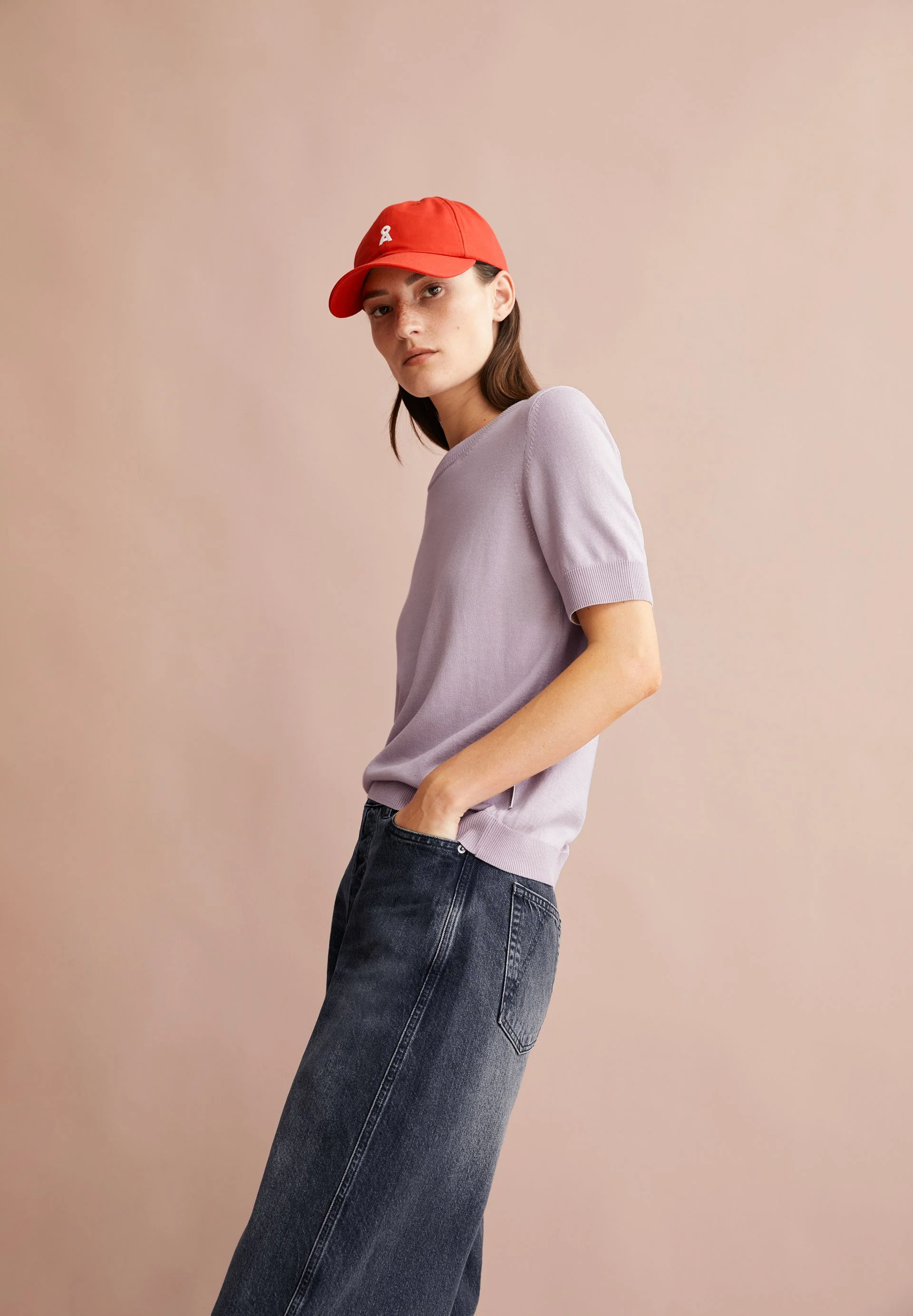 SILJIAAS STRICK T-SHIRT | ice grape - Image 4