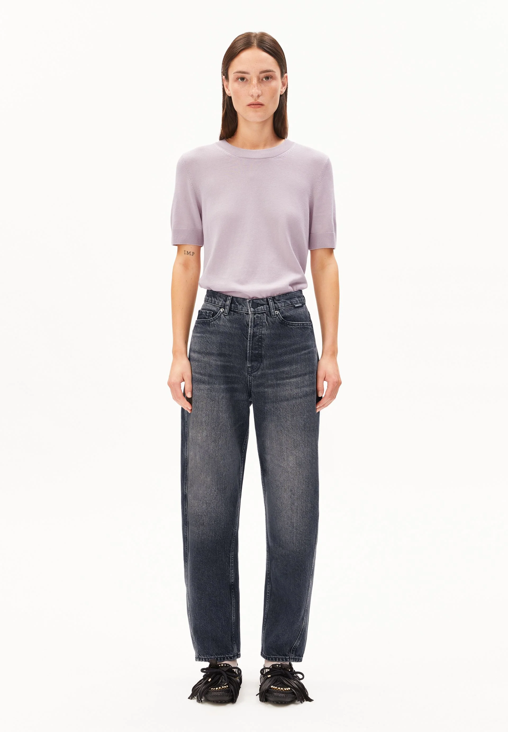 SILJIAAS STRICK T-SHIRT | ice grape - Image 5