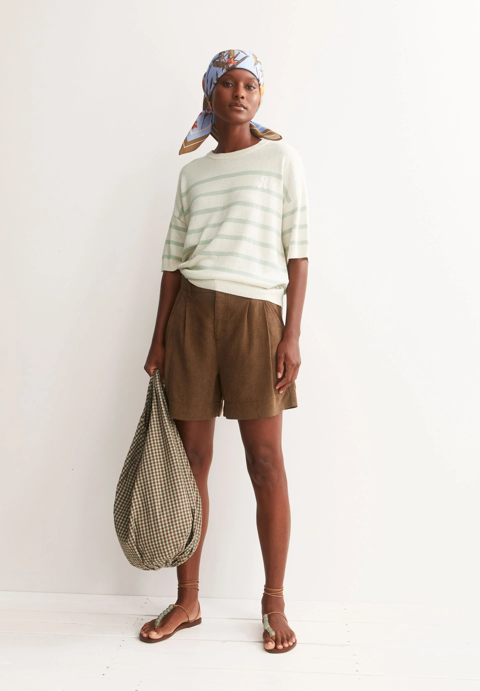 GESTREIFTES LEINEN-MIX STRICKSHIRT | undyed-foam - Image 4