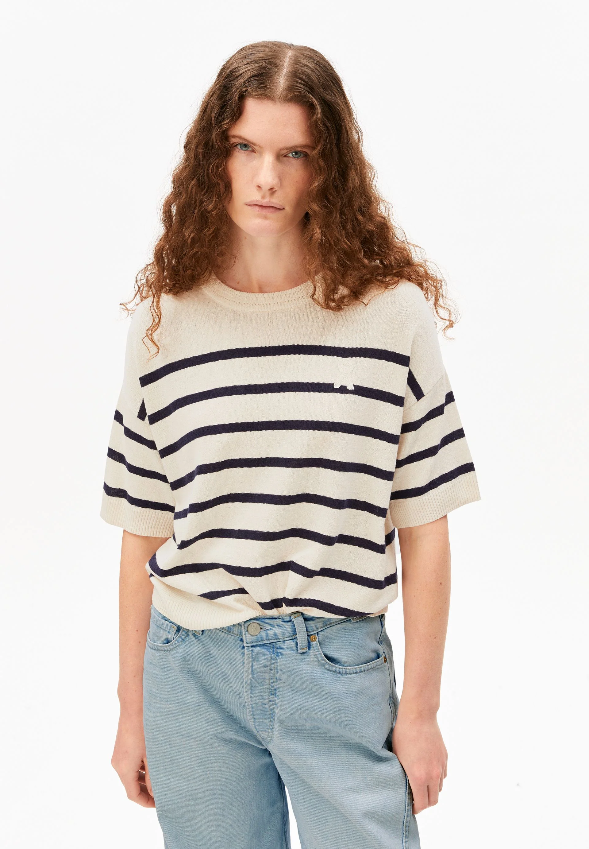 STRIPE LINEN BLEND SWEATER - Image 3