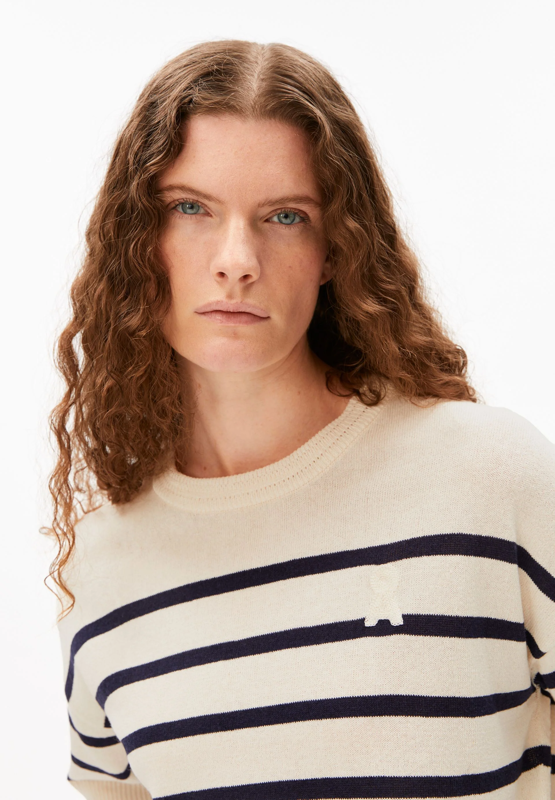 GESTREIFTES LEINEN-MIX STRICKSHIRT | undyed-tinted navy - Image 3