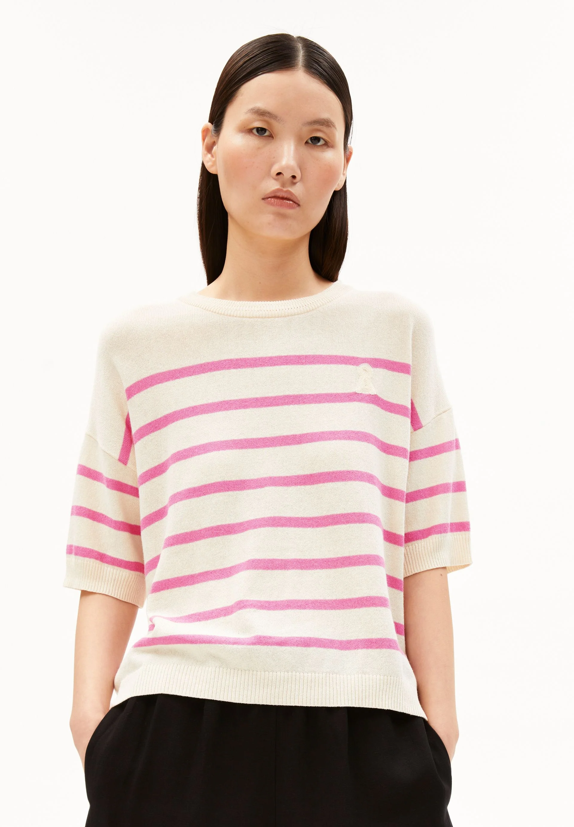 STRIPE LINEN BLEND SWEATER - Image 6