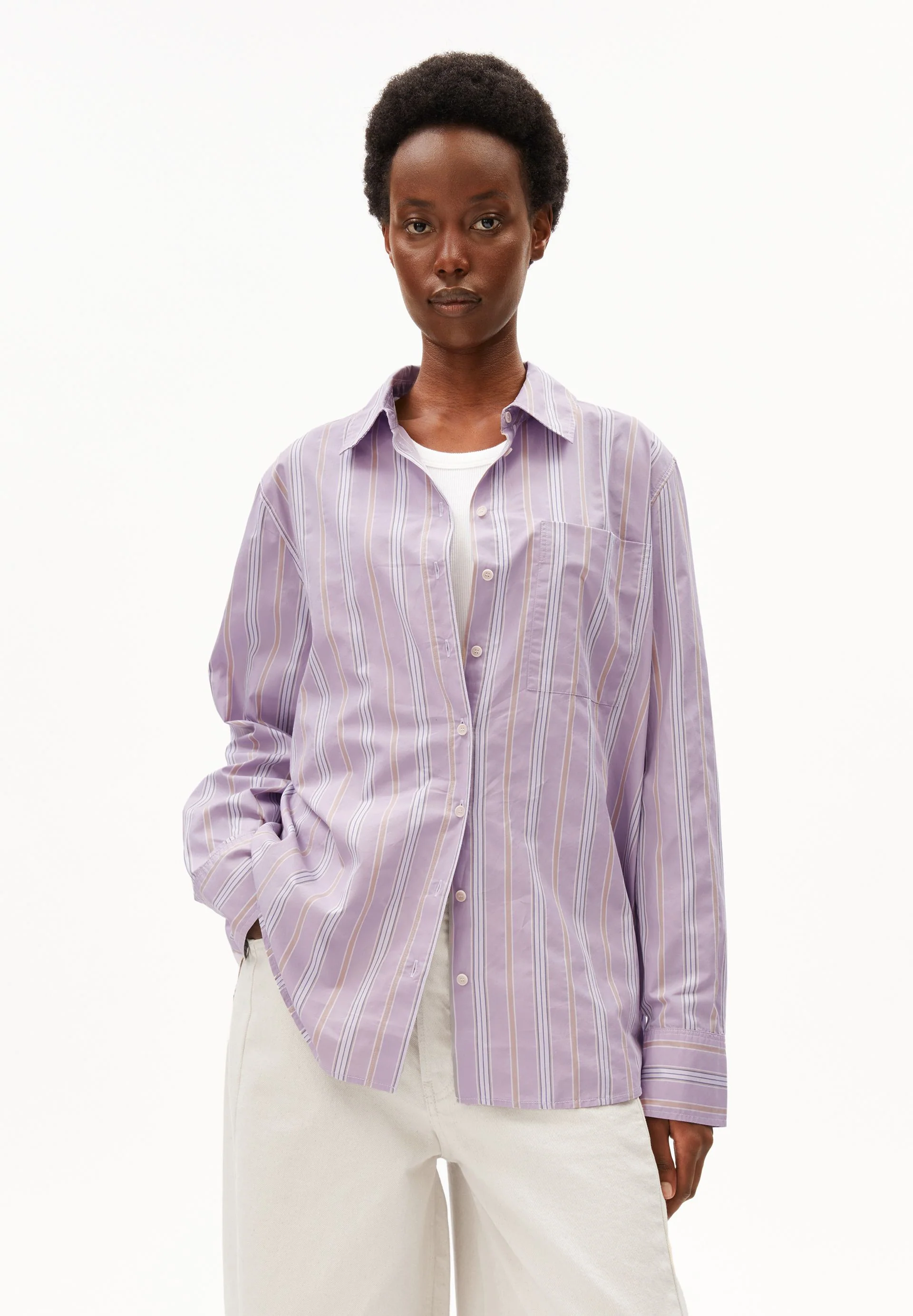 STRIPE LOOSE SHIRT BLOUSE - Image 6