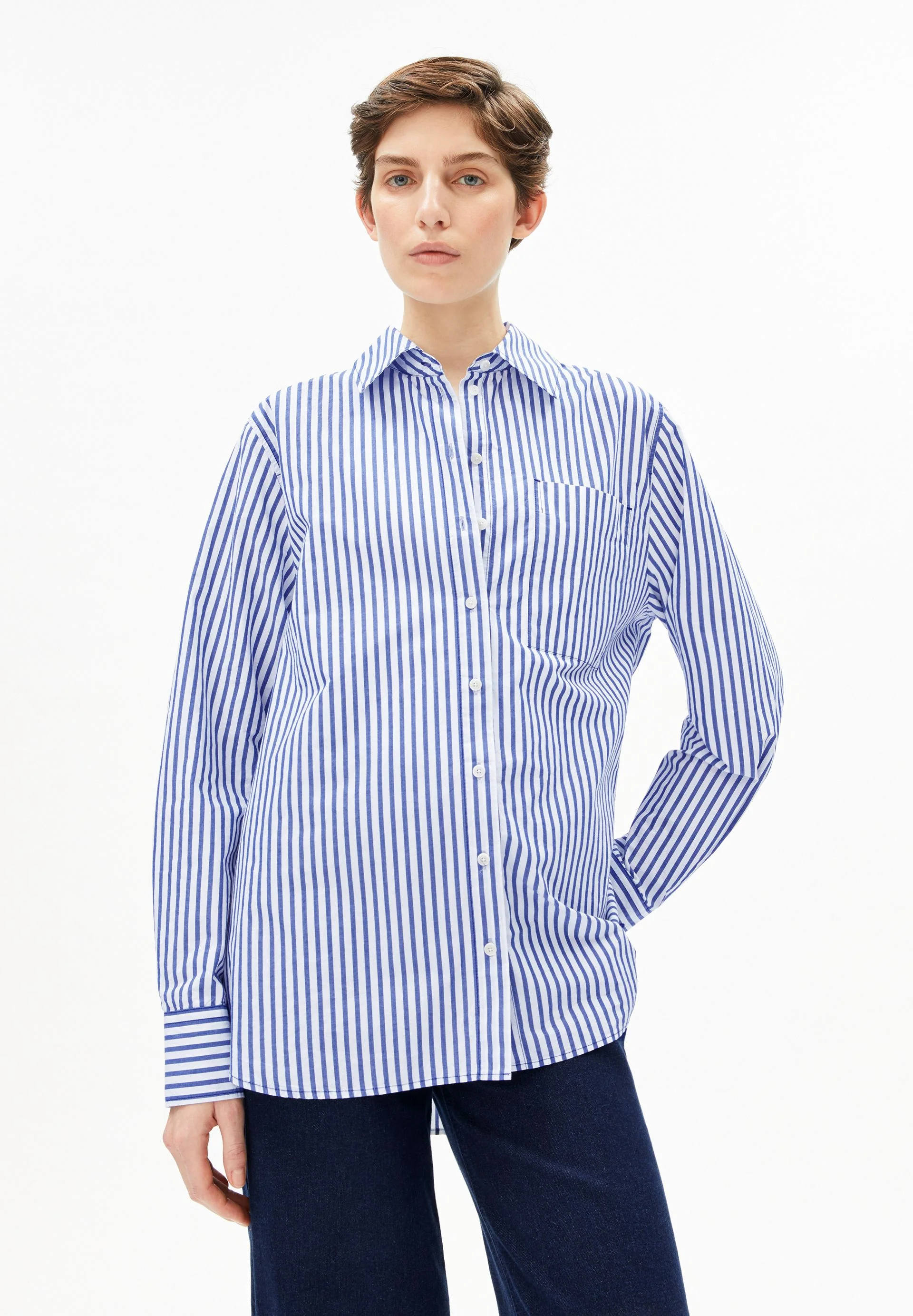 STRIPE LOOSE SHIRT BLOUSE - Image 3