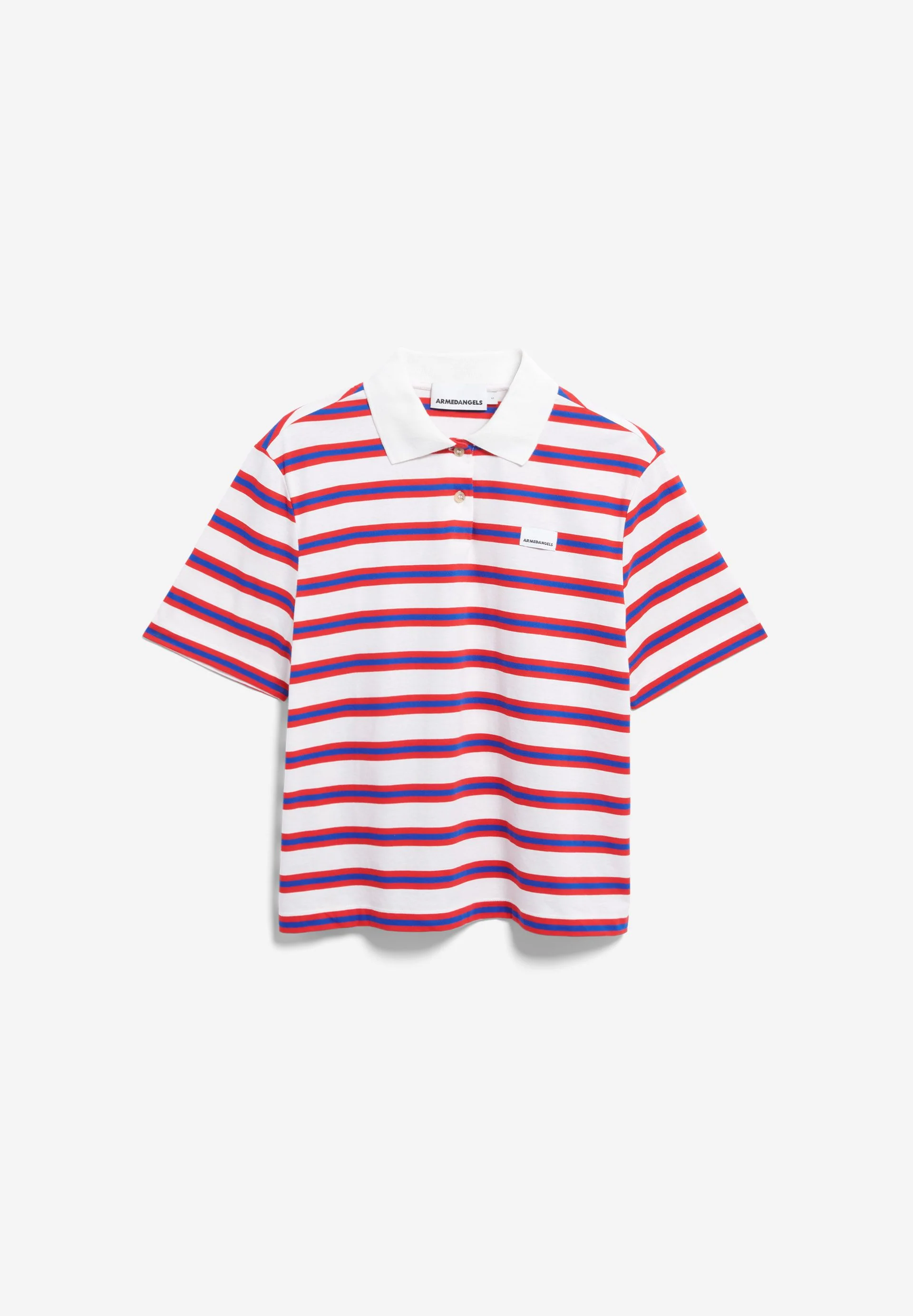 GESTREIFTES POLOSHIRT | light oatmilk-mars red-dynamo blue - Image 6