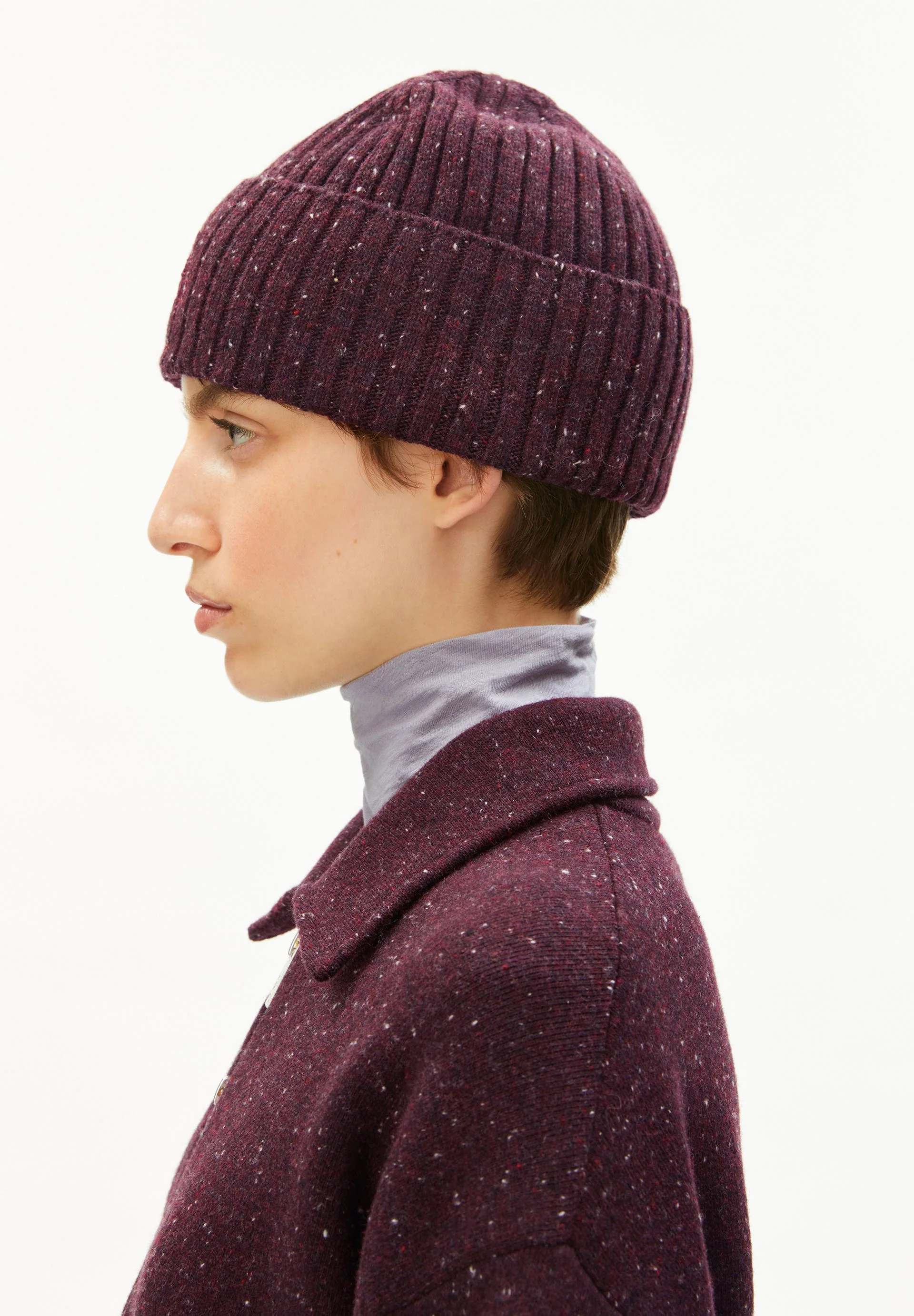 TAALEEN  TWEED | dark cranberry - Image 3