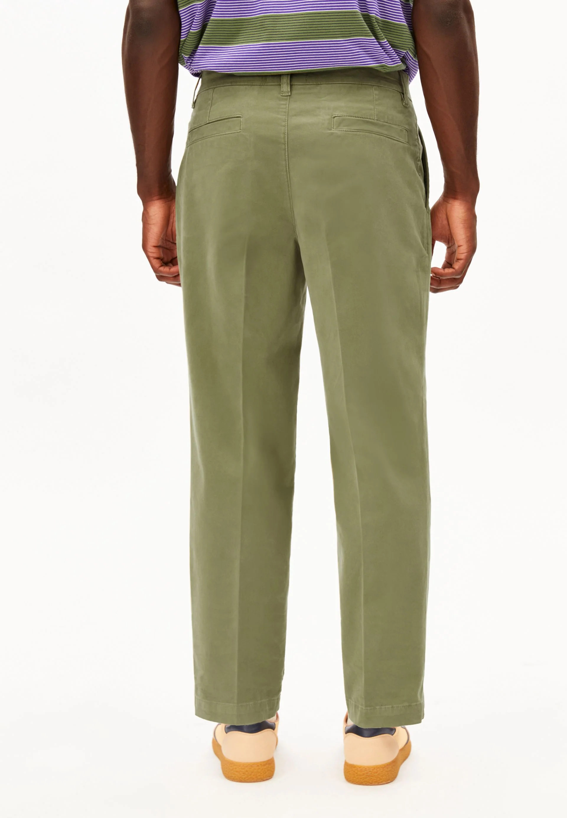 TAAMIR PLISSIERTE CHINOHOSE | fatigue green - Image 2