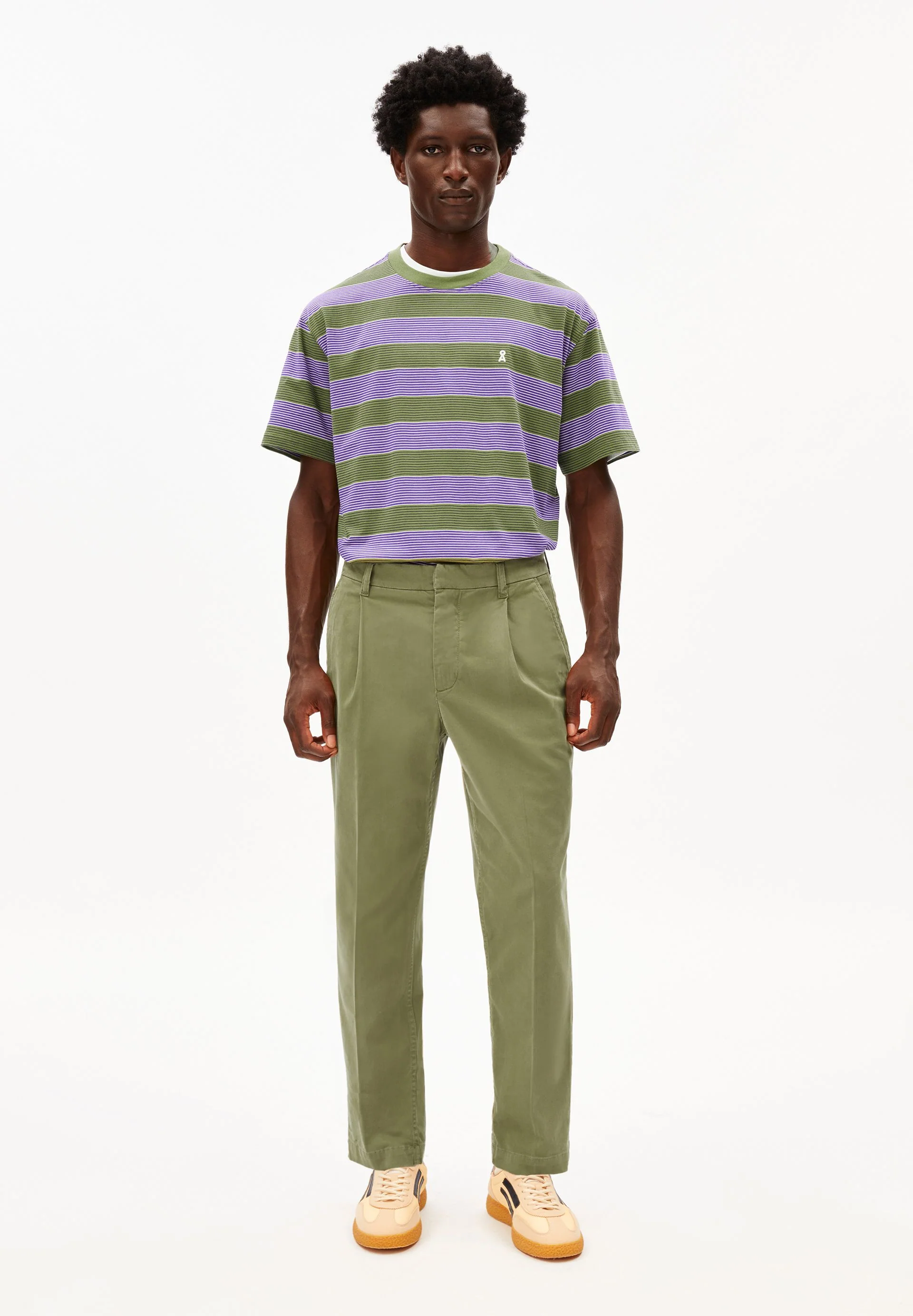 TAAMIR PLISSIERTE CHINOHOSE | fatigue green - Image 5