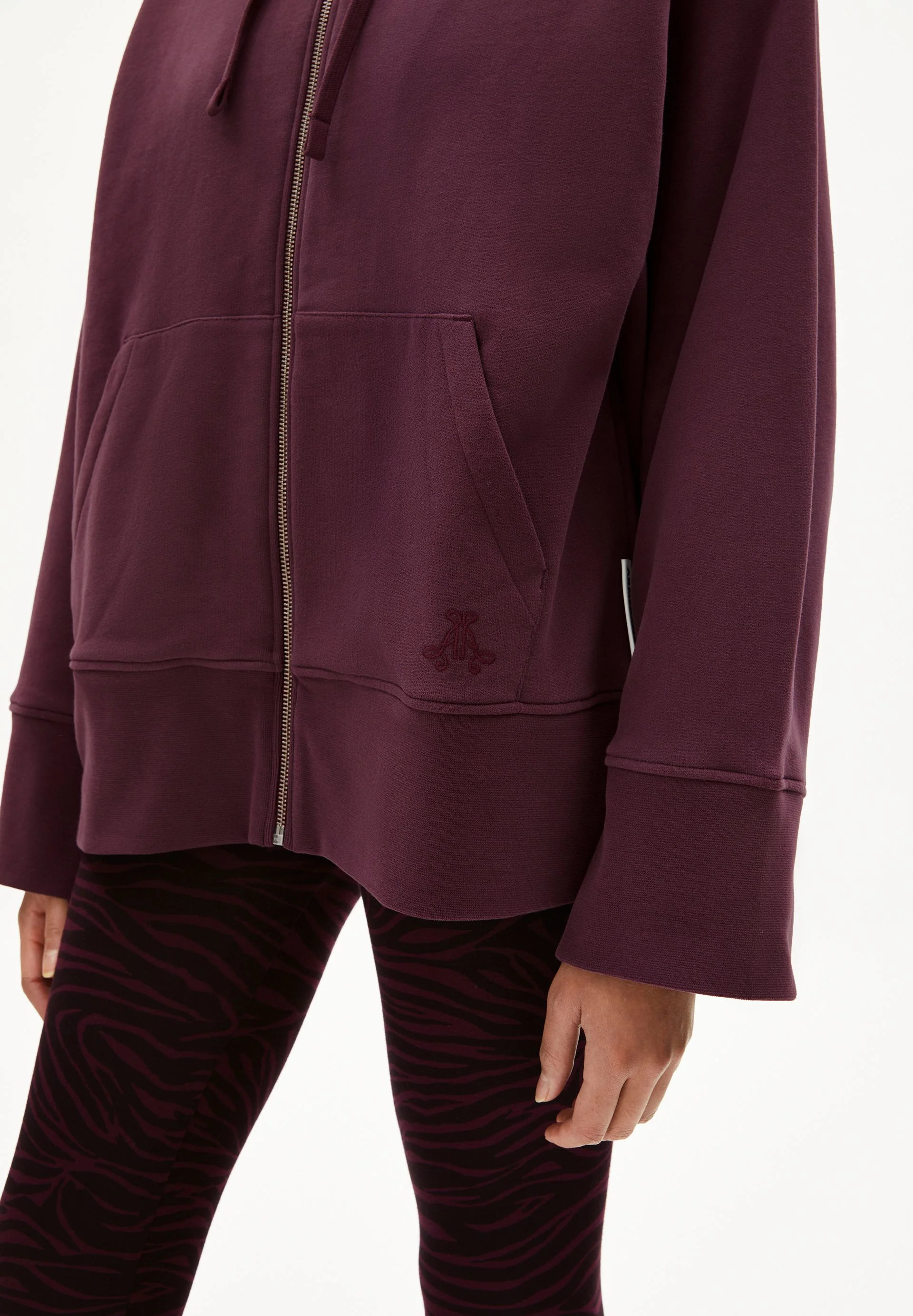 TALIMAA SWEATJACKE | dark cranberry - Image 3
