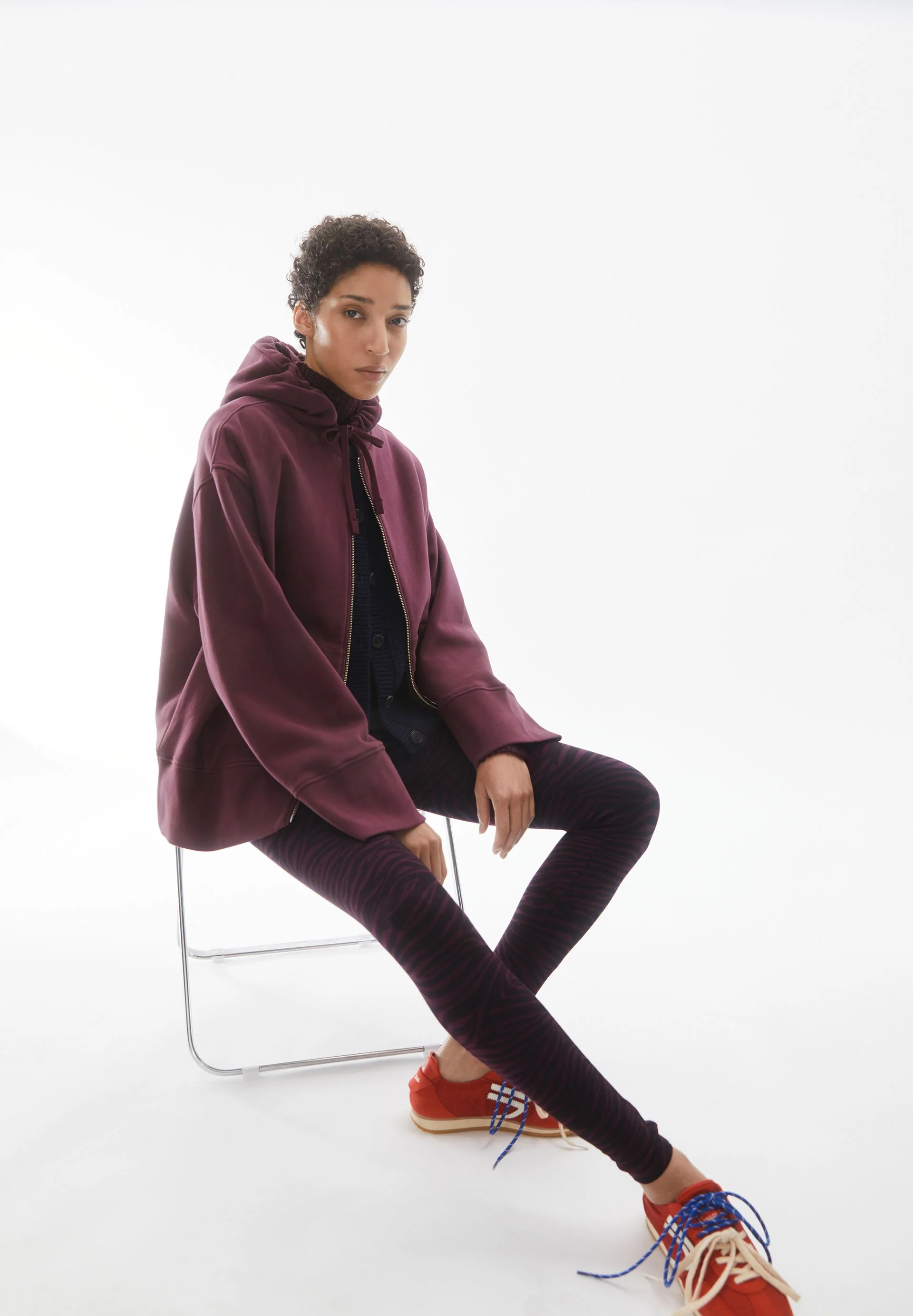 TALIMAA SWEATJACKE | dark cranberry - Image 4