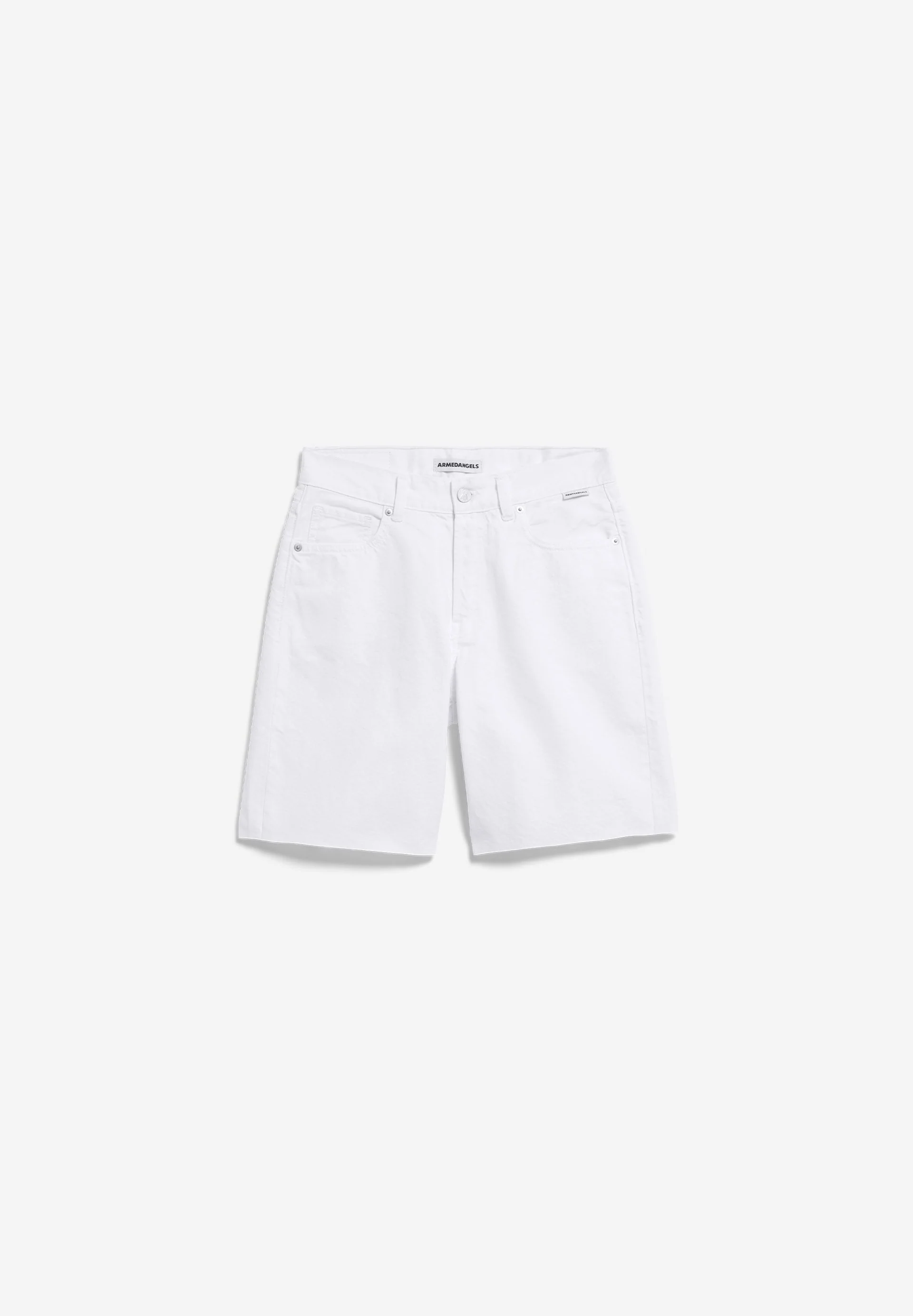 THALINAA MID WAIST JEANS-SHORTS | white - Image 7