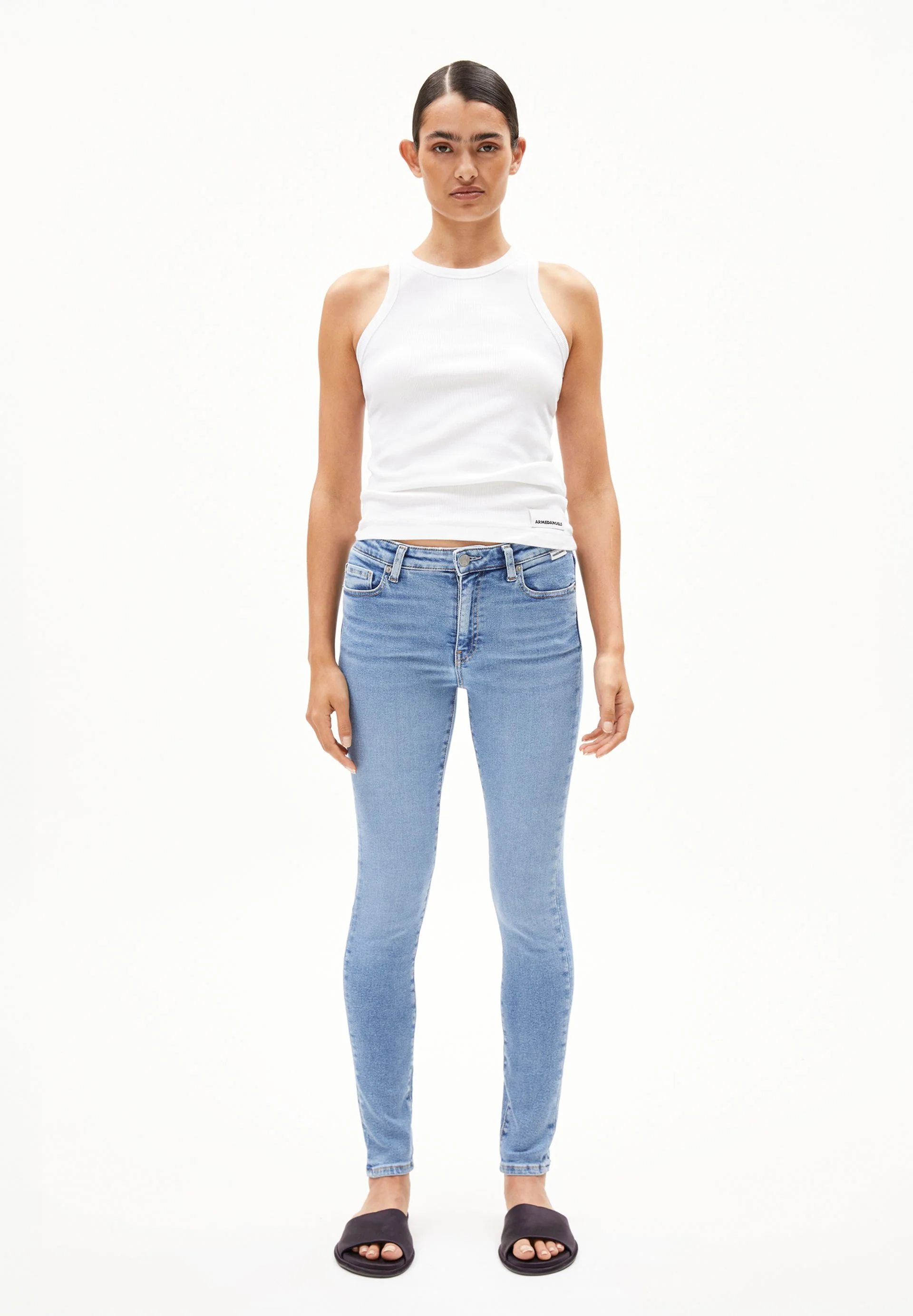 TILLAA MID WAIST SKINNY JEANS | dove - Image 5