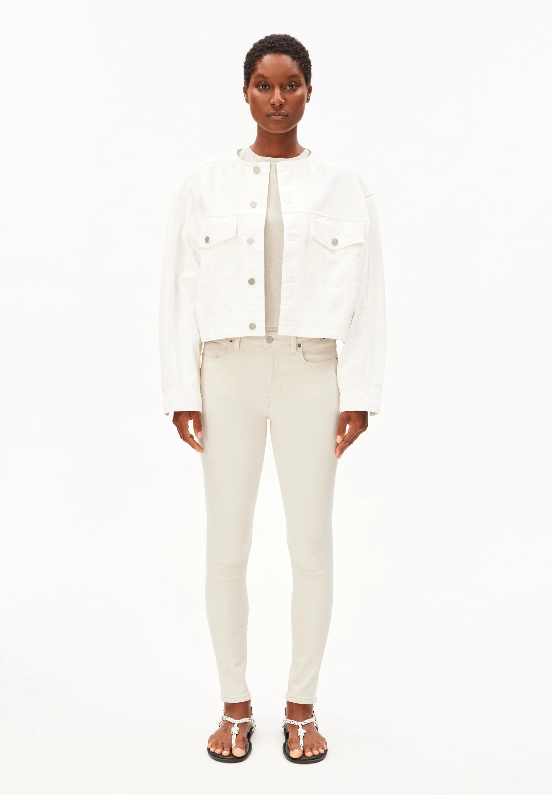 TILLAA MID WAIST SKINNY JEANS | undyed - Image 5