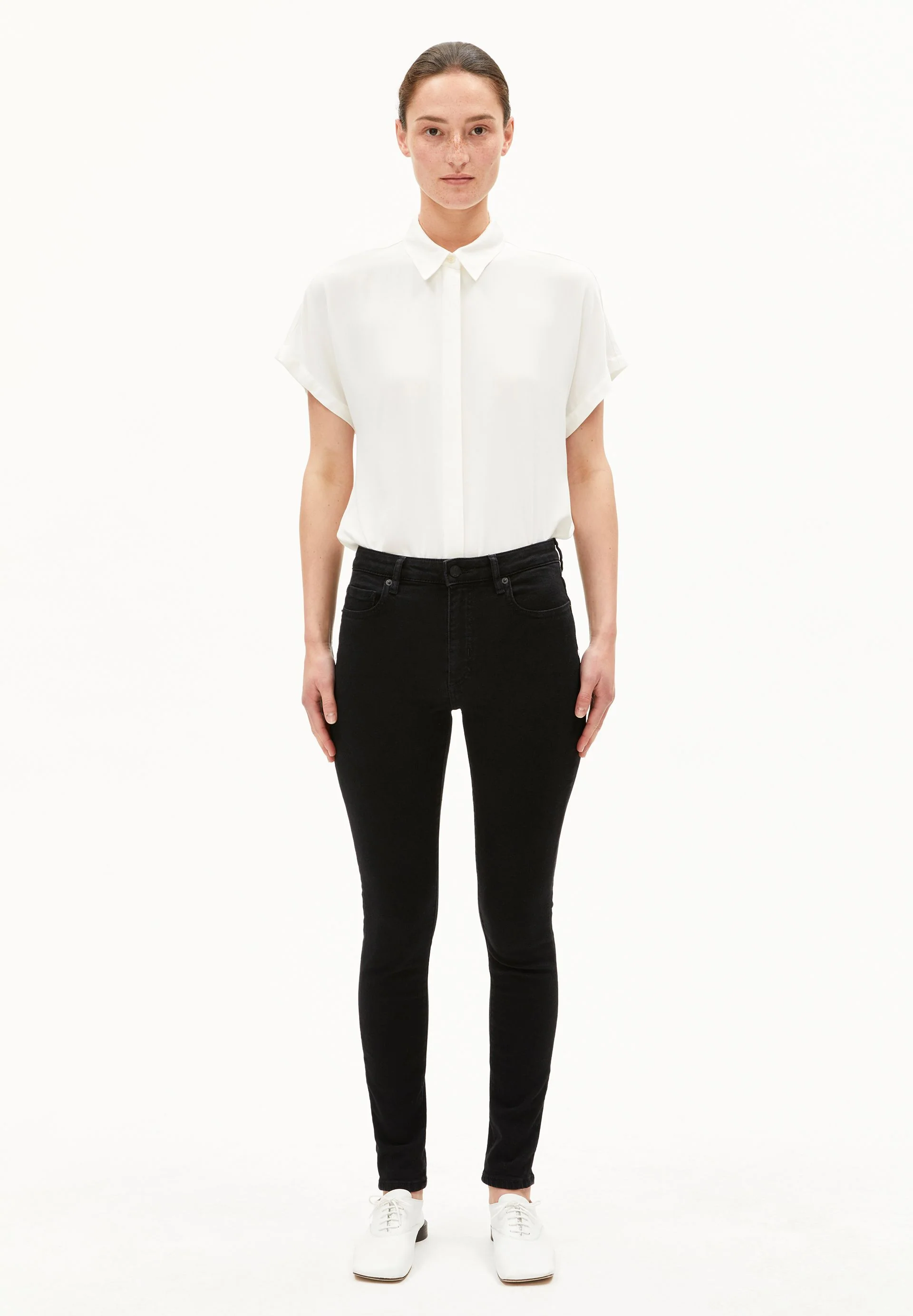 TILLAA MID WAIST SKINNY JEANS | rinse black - Image 5