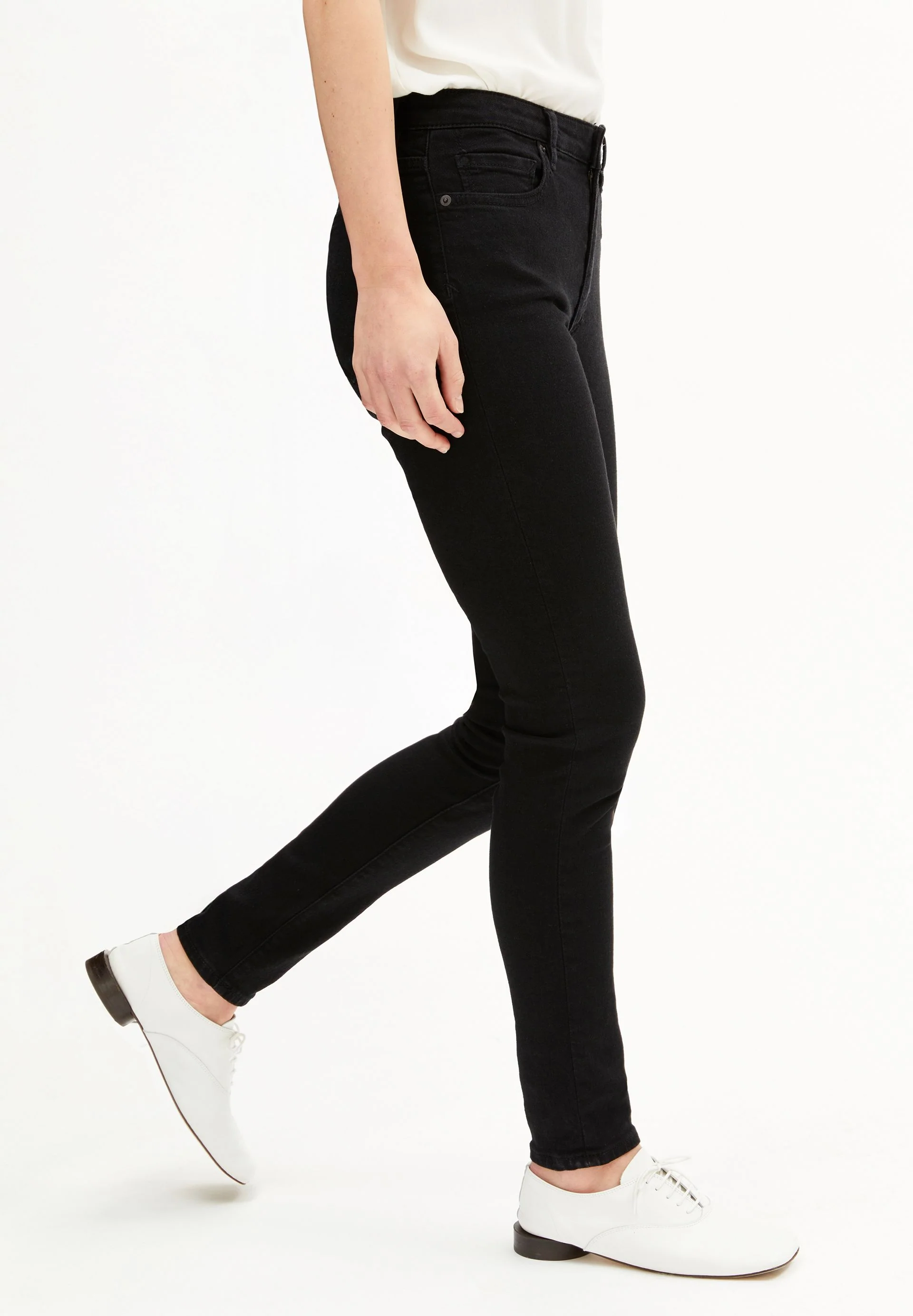 TILLAA MID WAIST SKINNY JEANS | rinse black - Image 6