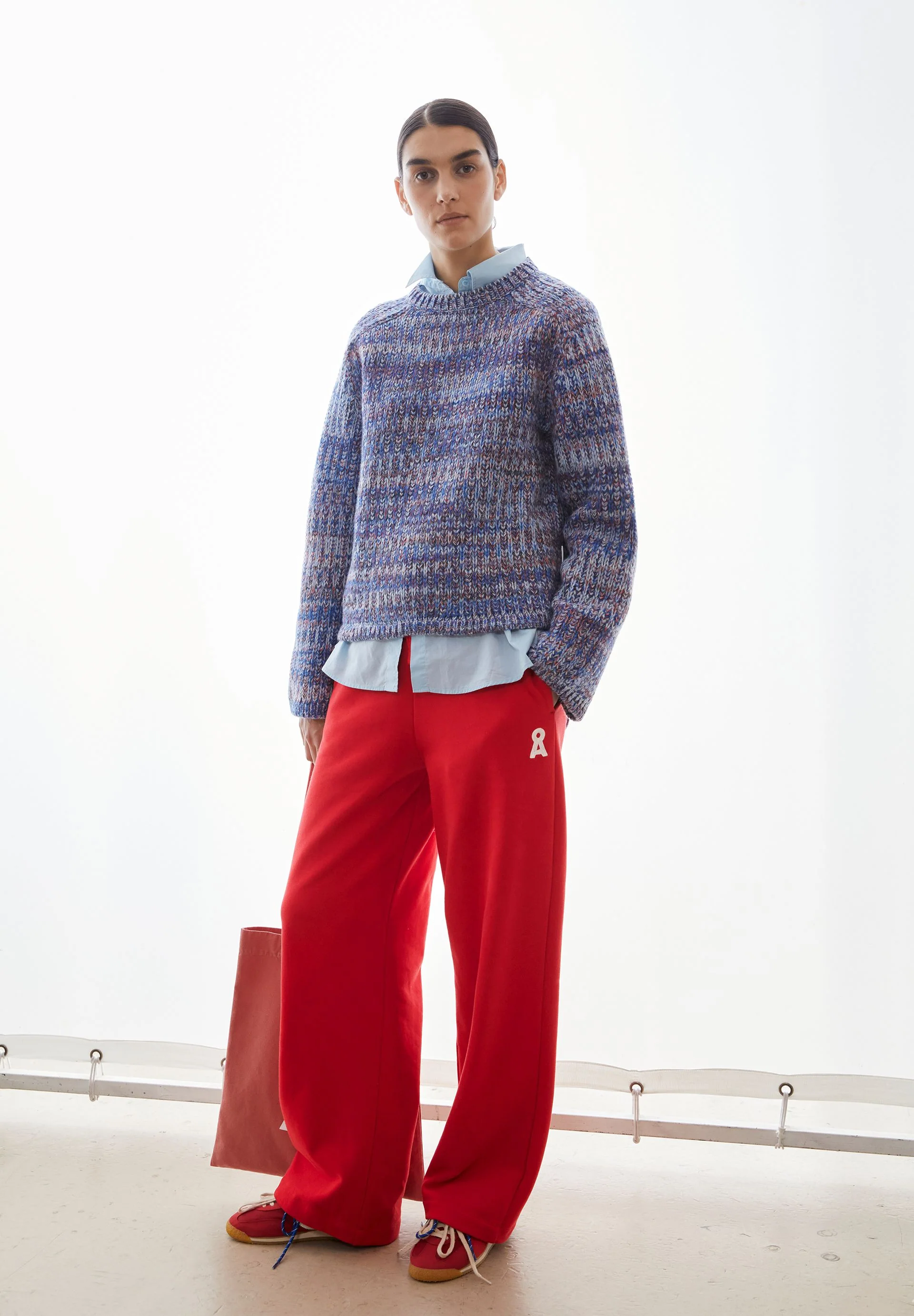 UN-WASTED CREW STRICKPULLOVER | dark poppy - Image 4