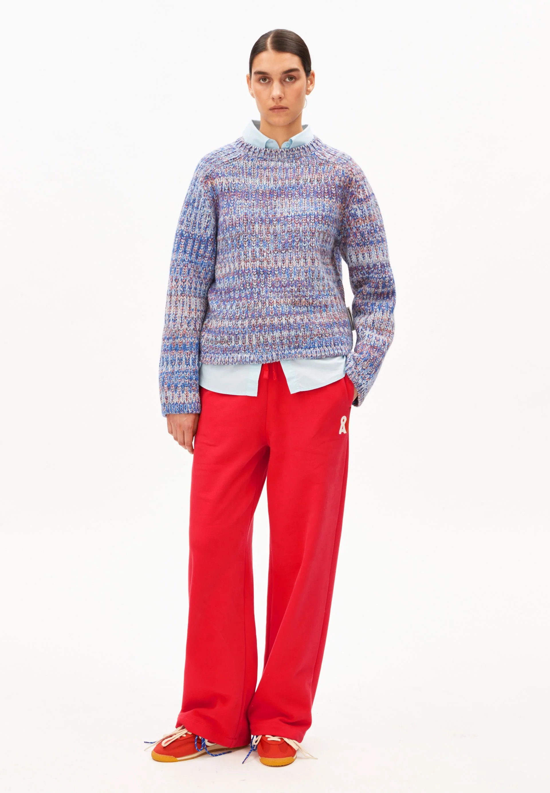 UN-WASTED CREW STRICKPULLOVER | dark poppy - Image 5
