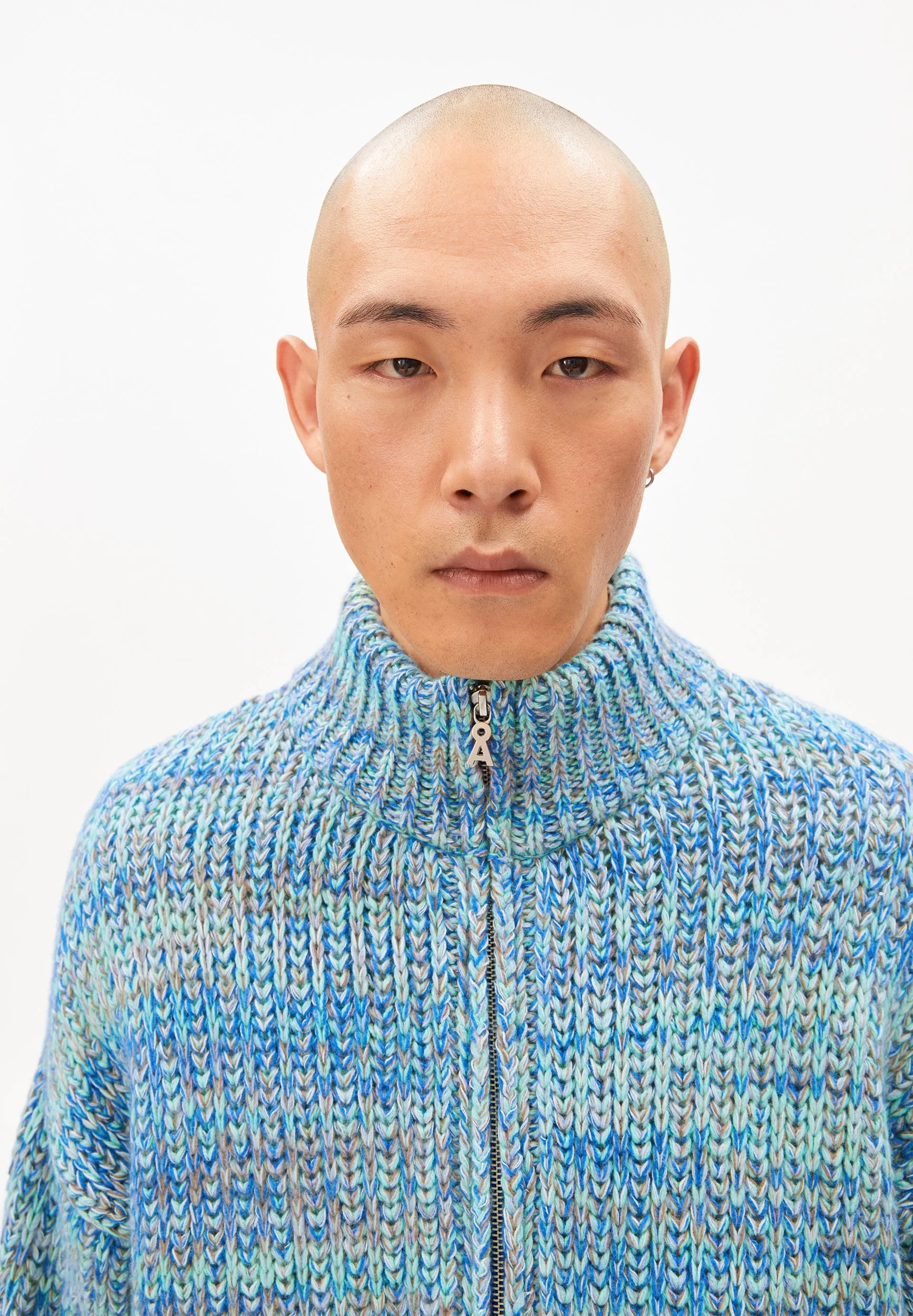 UN-WASTED TROYER-STRICKJACKE | smart lilac-apple neon-dynamo blue - Image 3