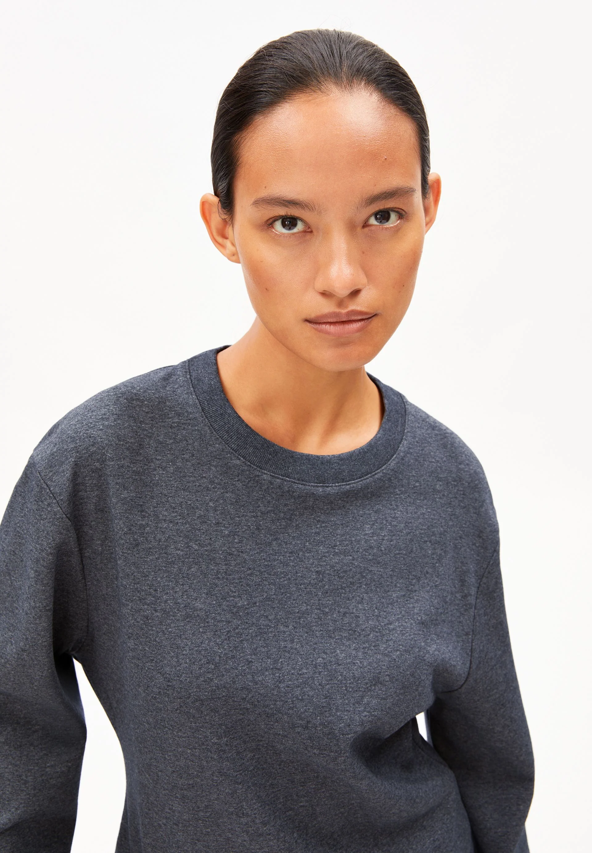 UN-WASTED LANGARMSHIRT | steel melange-undyed - Image 3