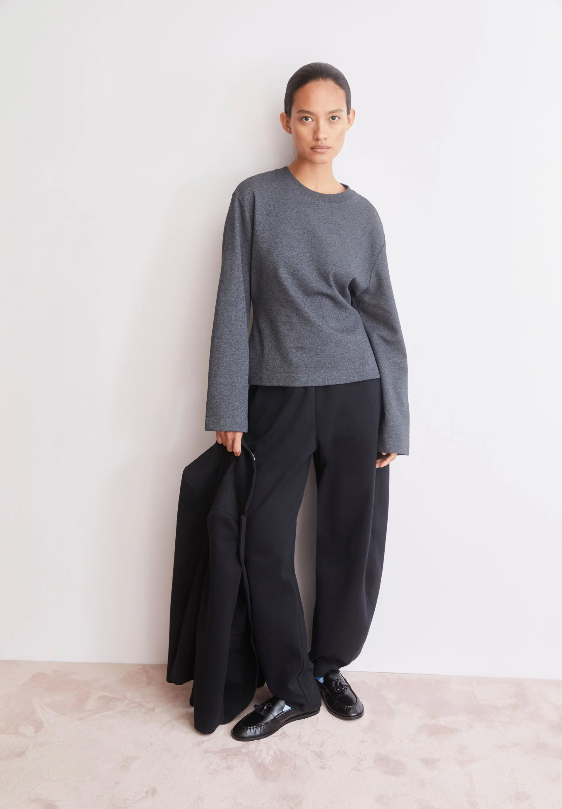 UN-WASTED LANGARMSHIRT | steel melange-undyed - Image 4