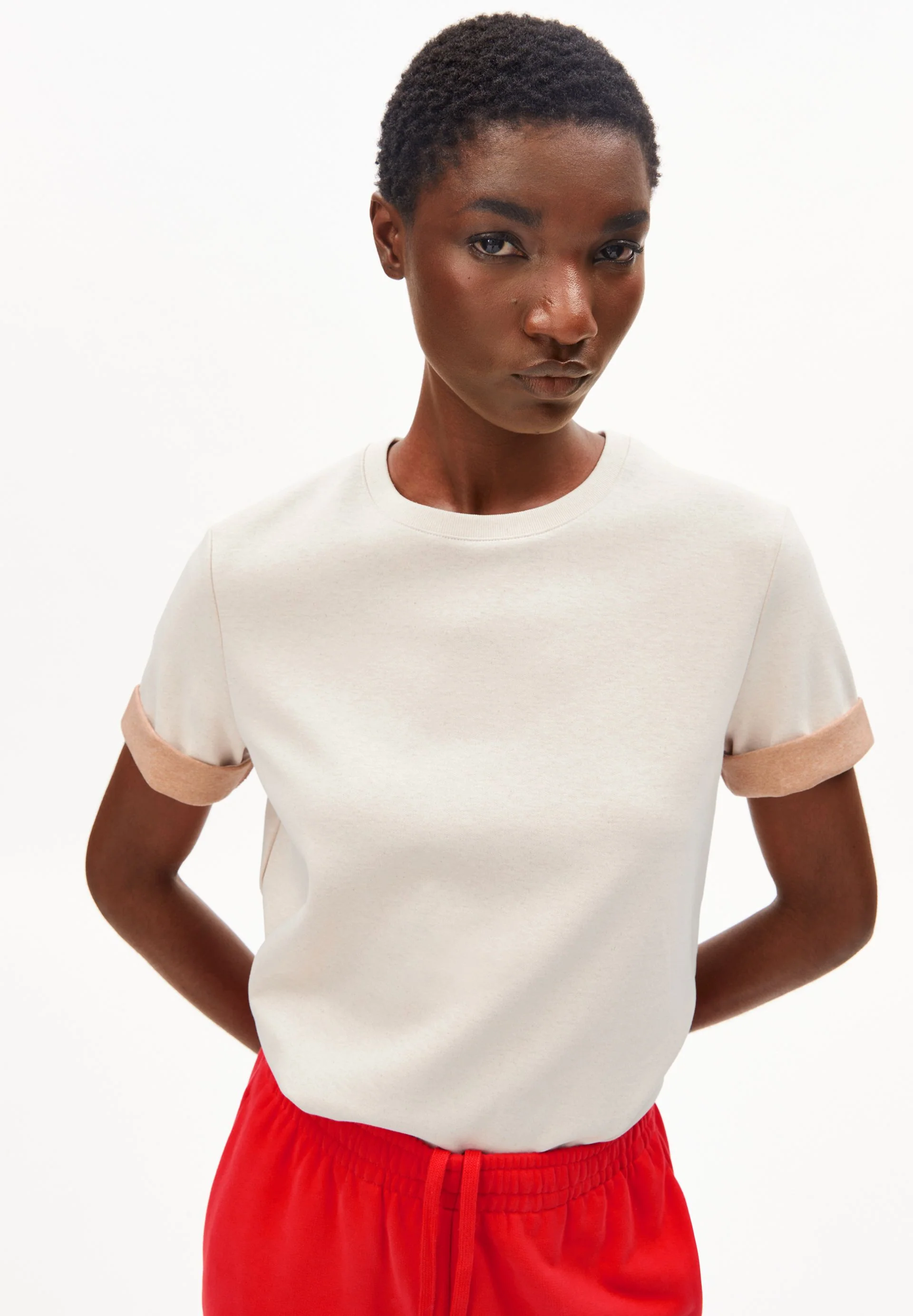 UN-WASTED T-SHIRT | undyed-cinnamon dust - Image 3