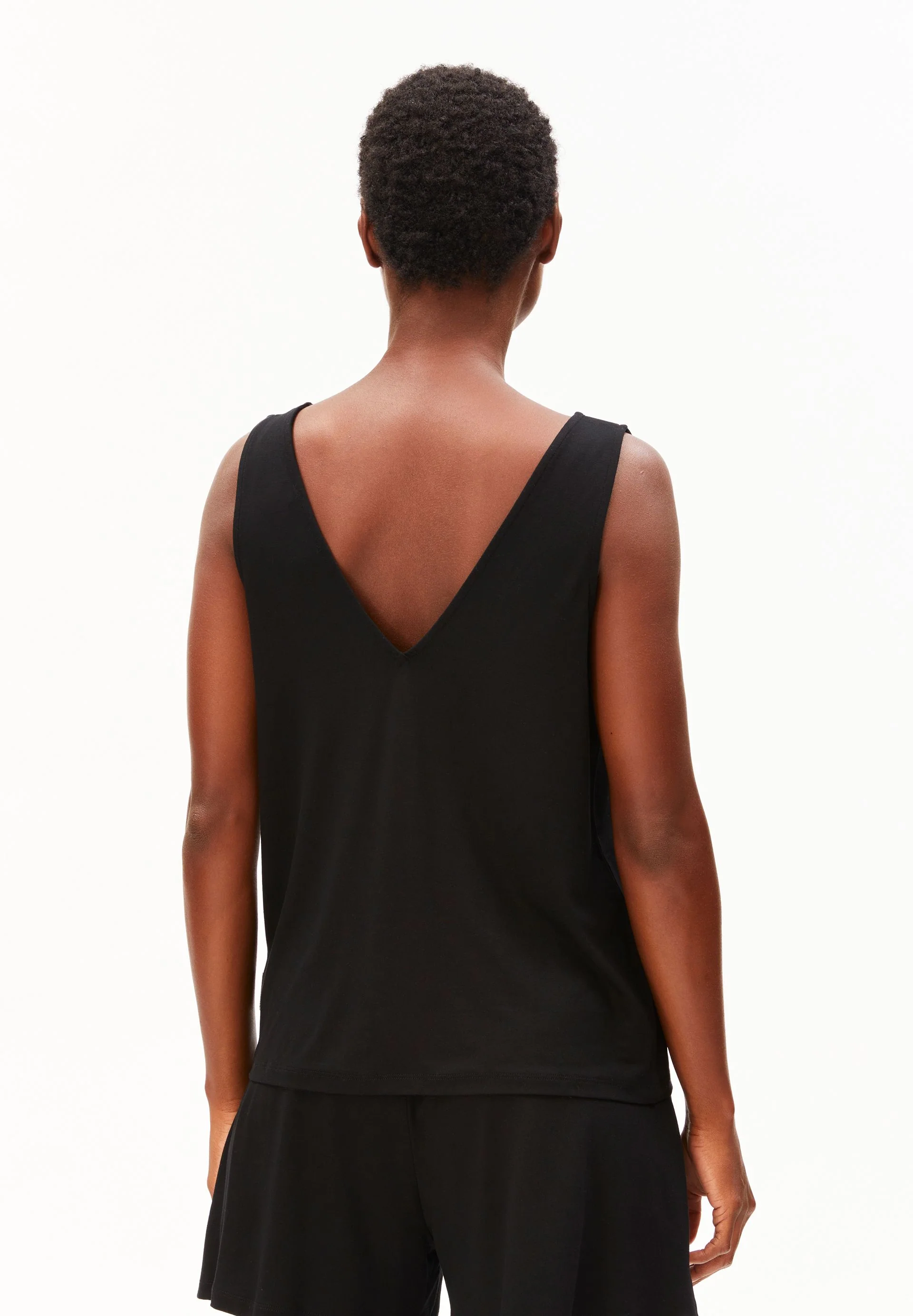 V-AUSSCHNITT JERSEY-TOP | black - Image 2