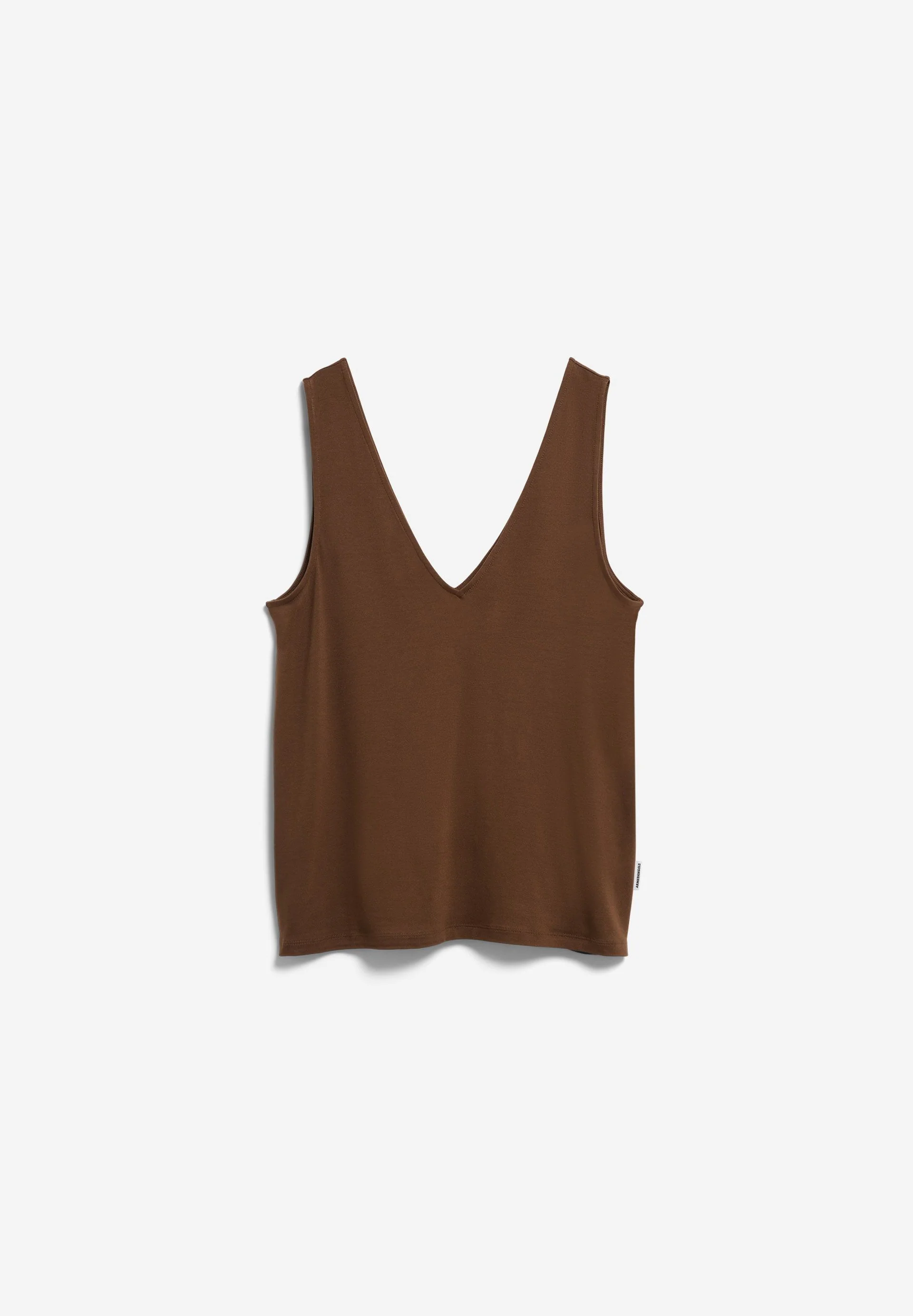 V-AUSSCHNITT JERSEY-TOP | dried palm - Image 6