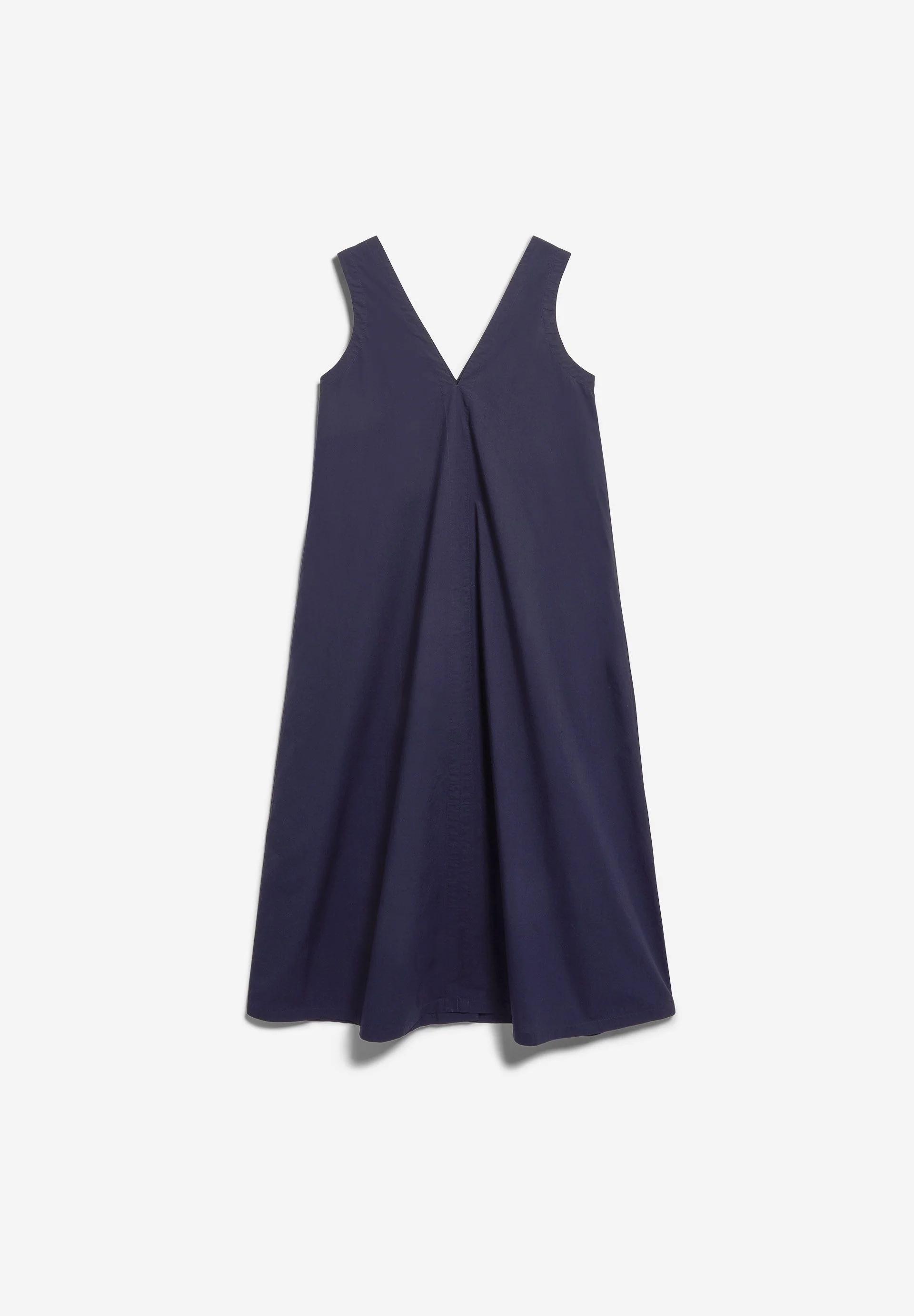 V-AUSSCHNITT POPLIN MAXI-KLEID | tinted navy - Image 6