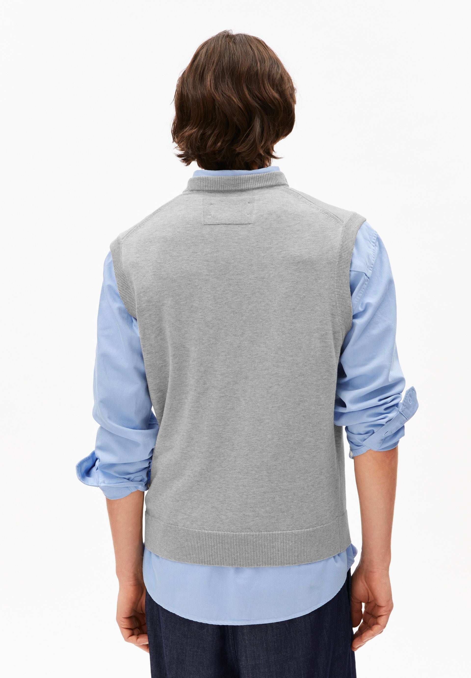V-NECK PULLUNDER | silver melange - Image 2