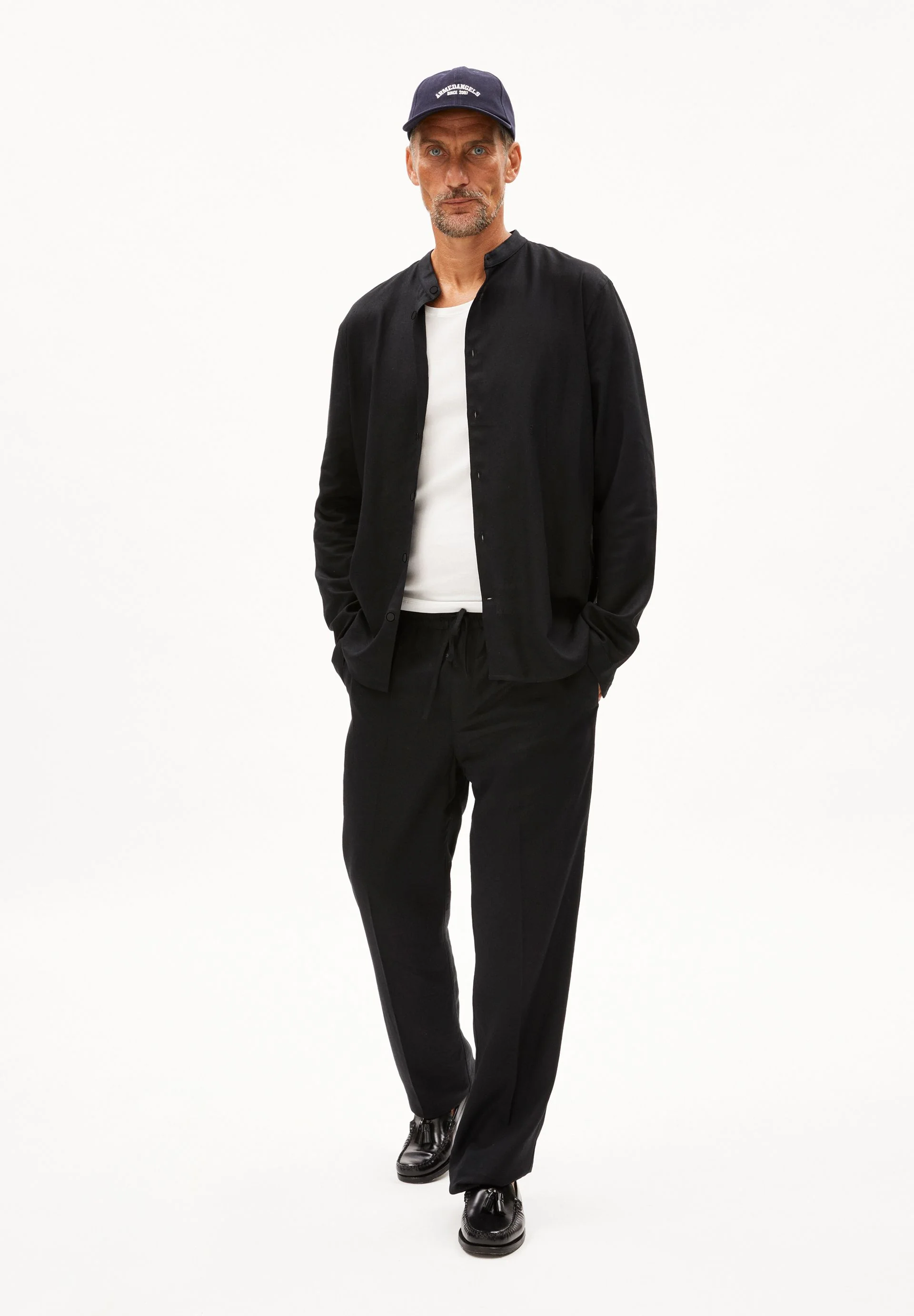 VAALERONIMUS LEINEN-HEMD | black - Image 5