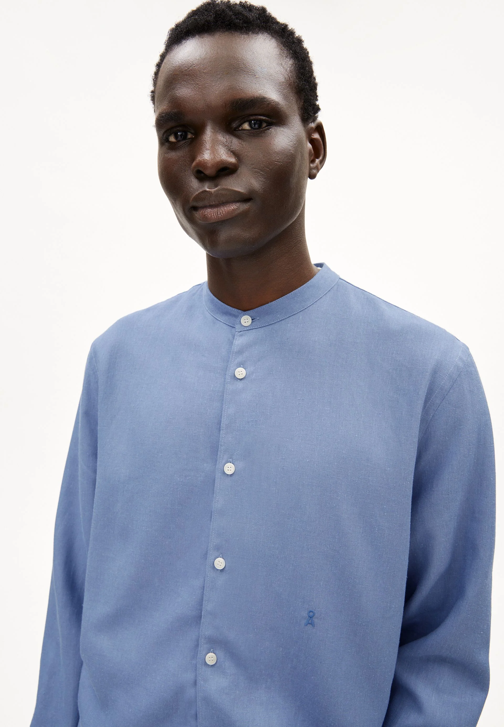 VAALERONIMUS LEINEN-HEMD | blue stone - Image 3