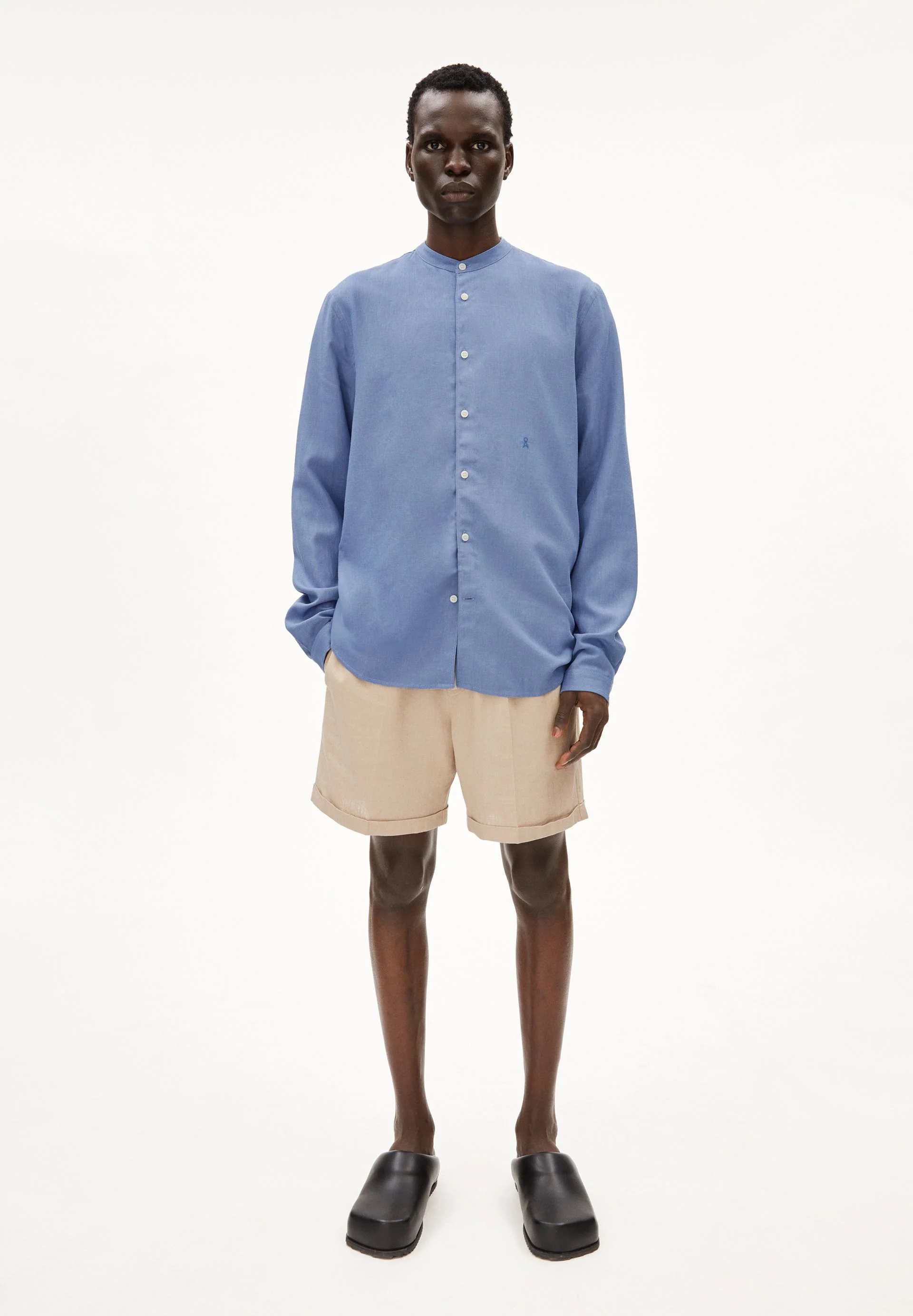 VAALERONIMUS LEINEN-HEMD | blue stone - Image 5
