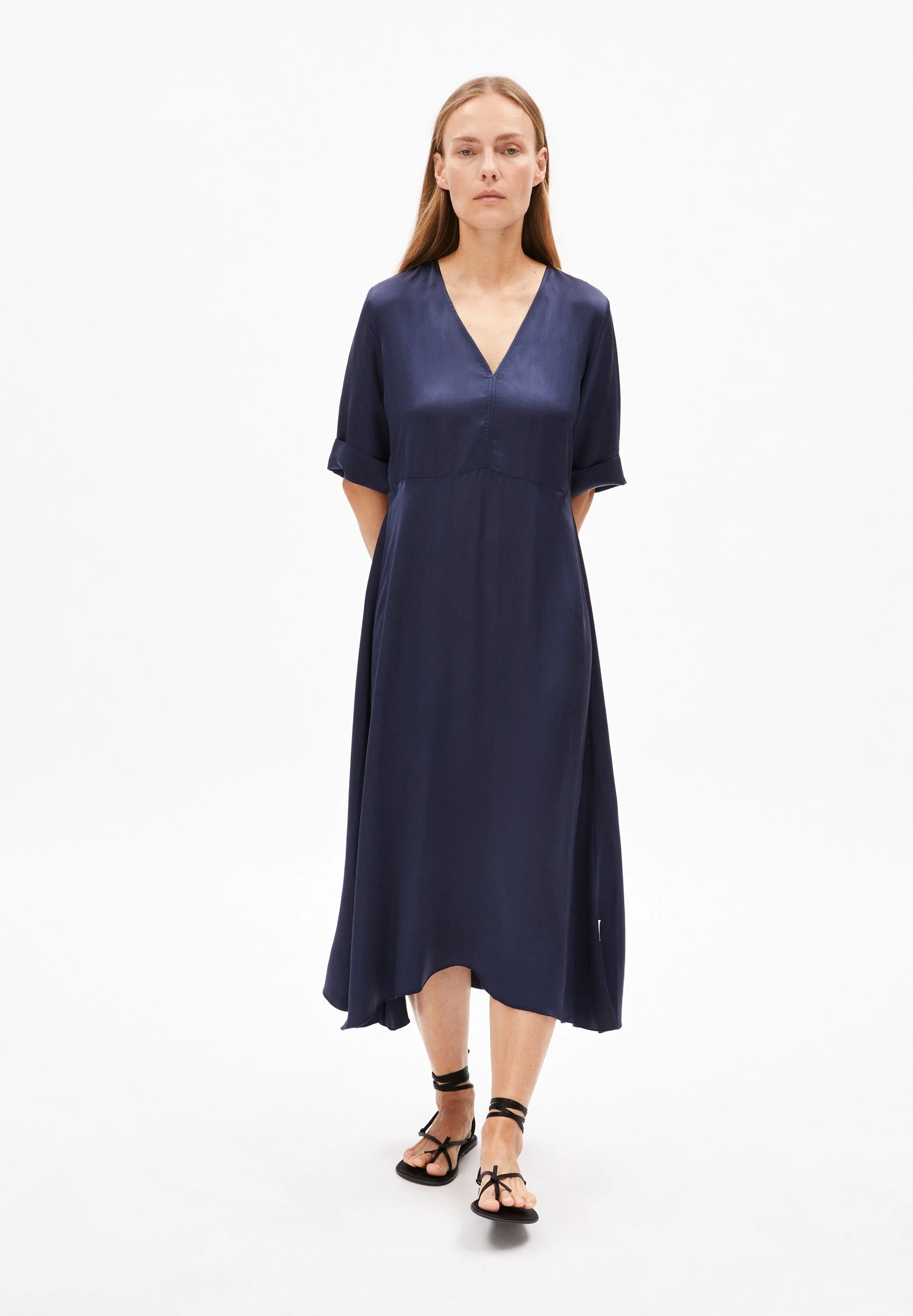 VAALI SATIN DRESS | night sky - Image 5