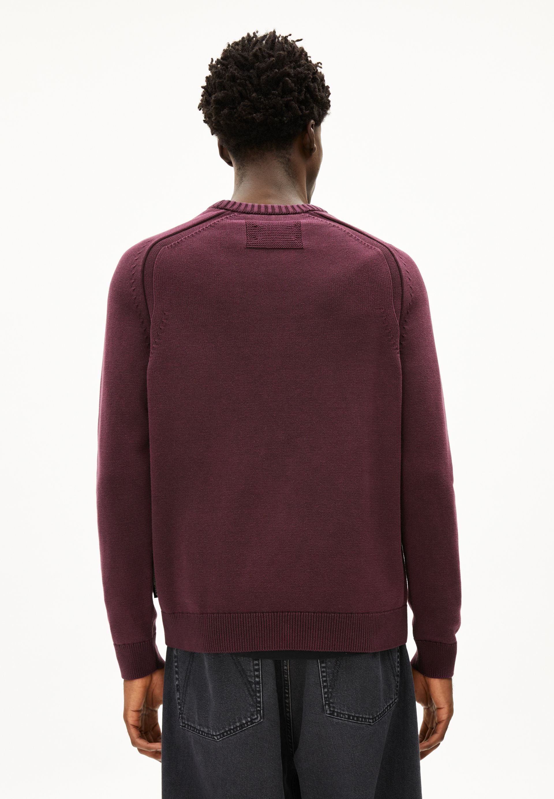 VAANJO GMT DYE STRICKPULLOVER | dark cranberry - Image 2