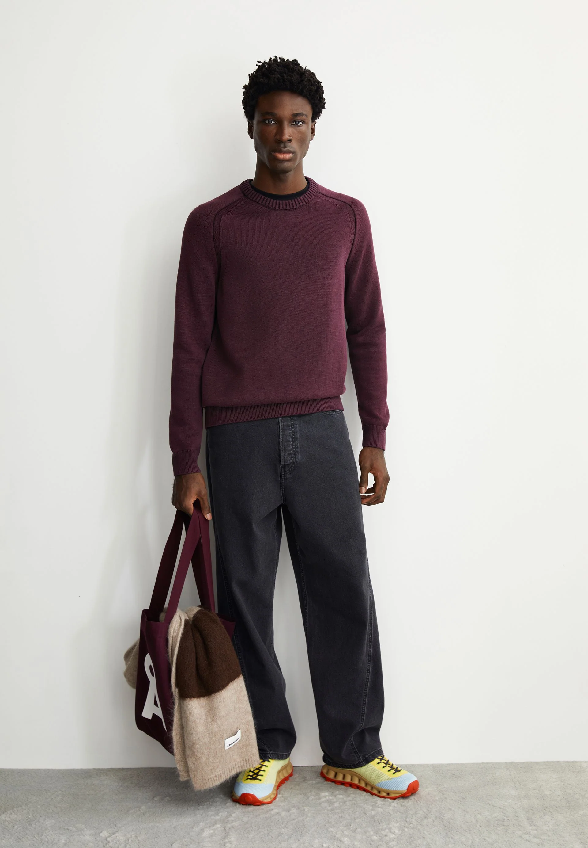 VAANJO GMT DYE STRICKPULLOVER | dark cranberry - Image 4