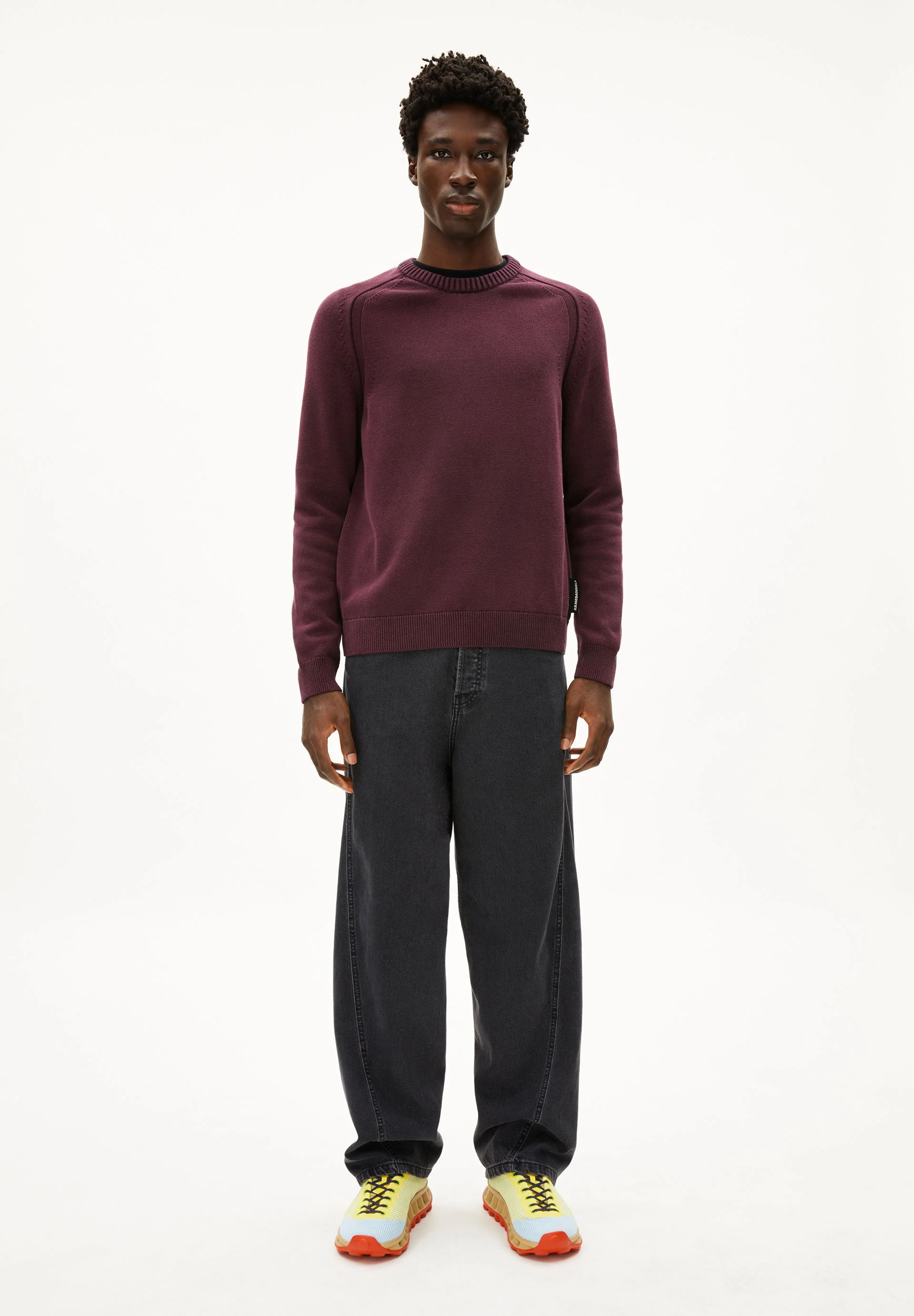 VAANJO GMT DYE STRICKPULLOVER | dark cranberry - Image 5