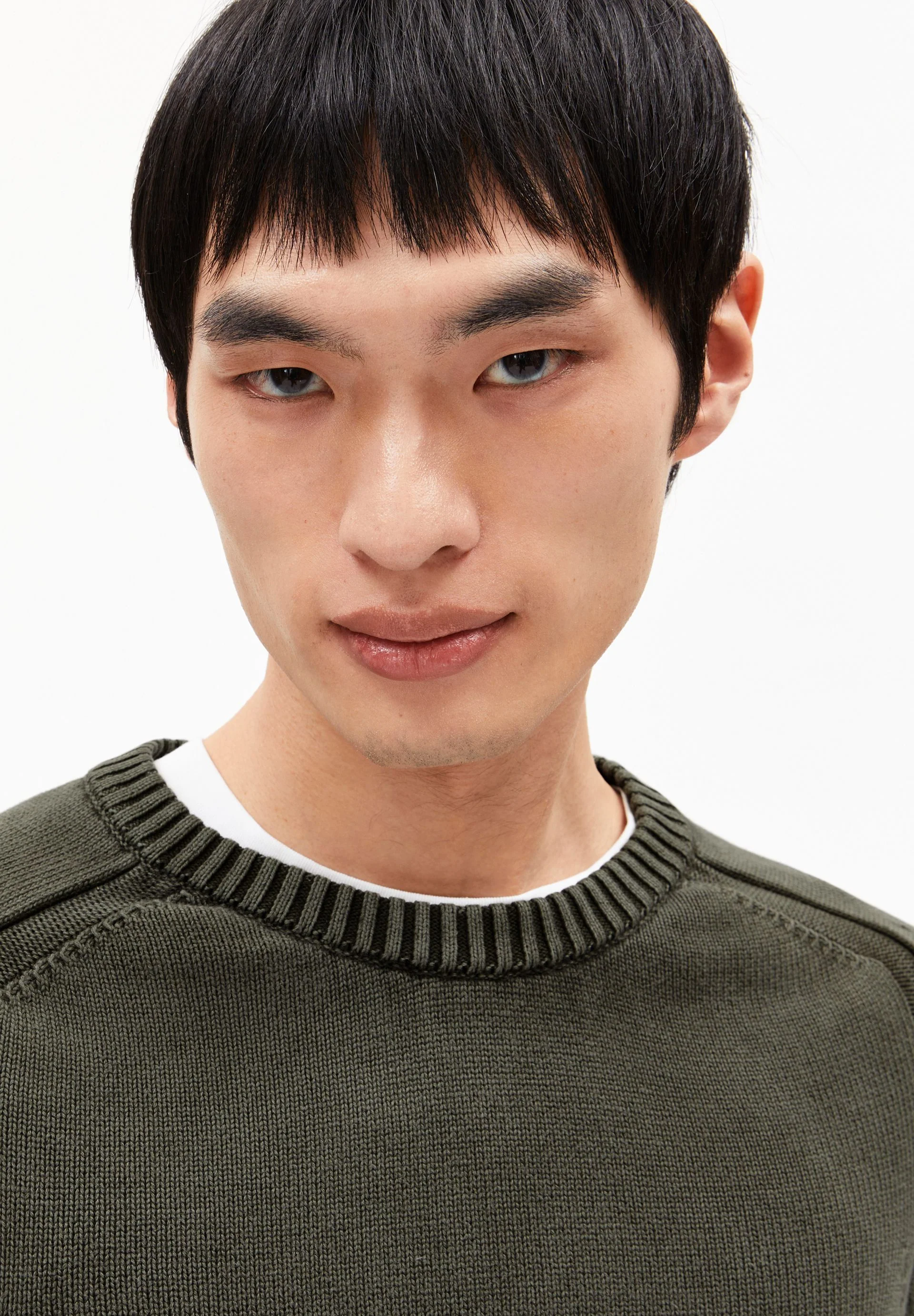 VAANJO GMT DYE STRICKPULLOVER | forest pine - Image 3