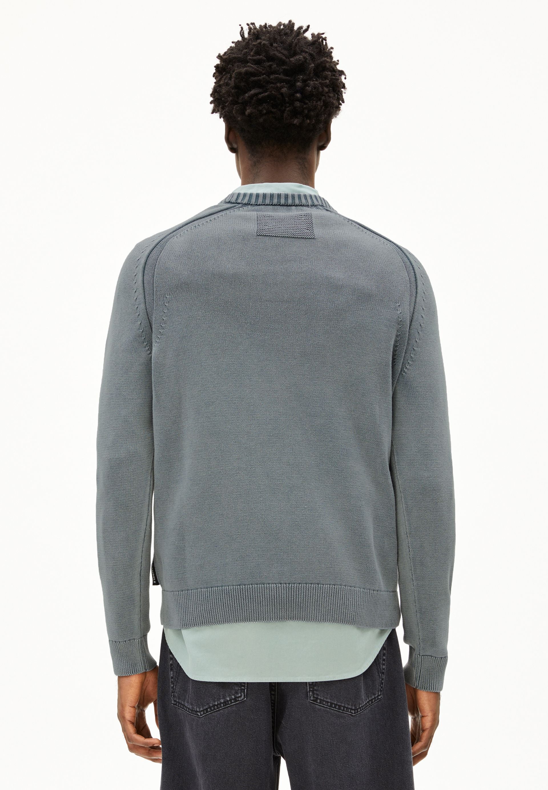 VAANJO GMT DYE STRICKPULLOVER | space steel - Image 2