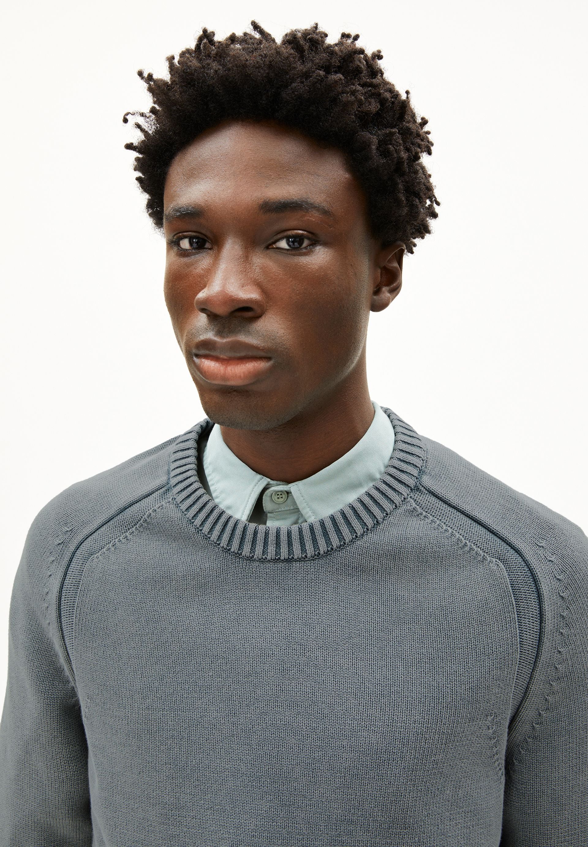 VAANJO GMT DYE STRICKPULLOVER | space steel - Image 3