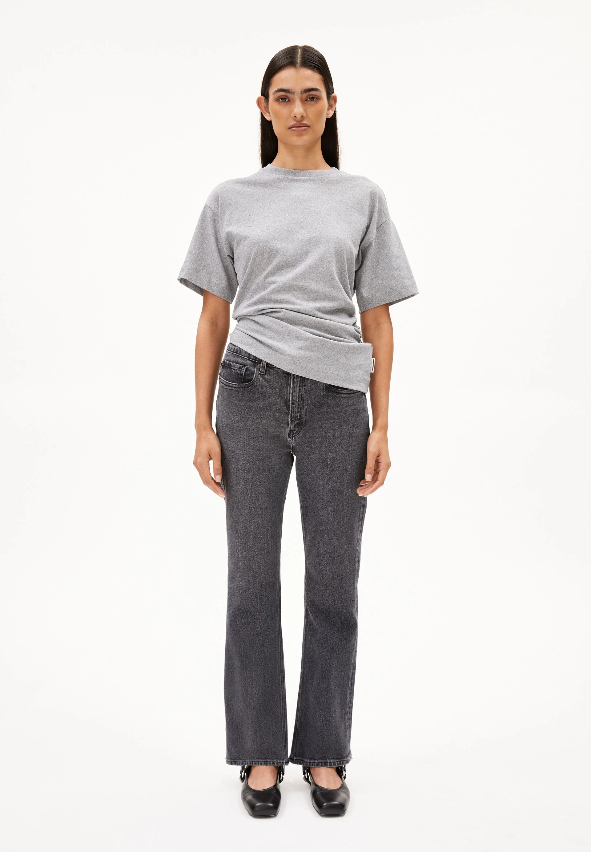 VELAARI MID WAIST FLARED JEANS | cadria - Image 5