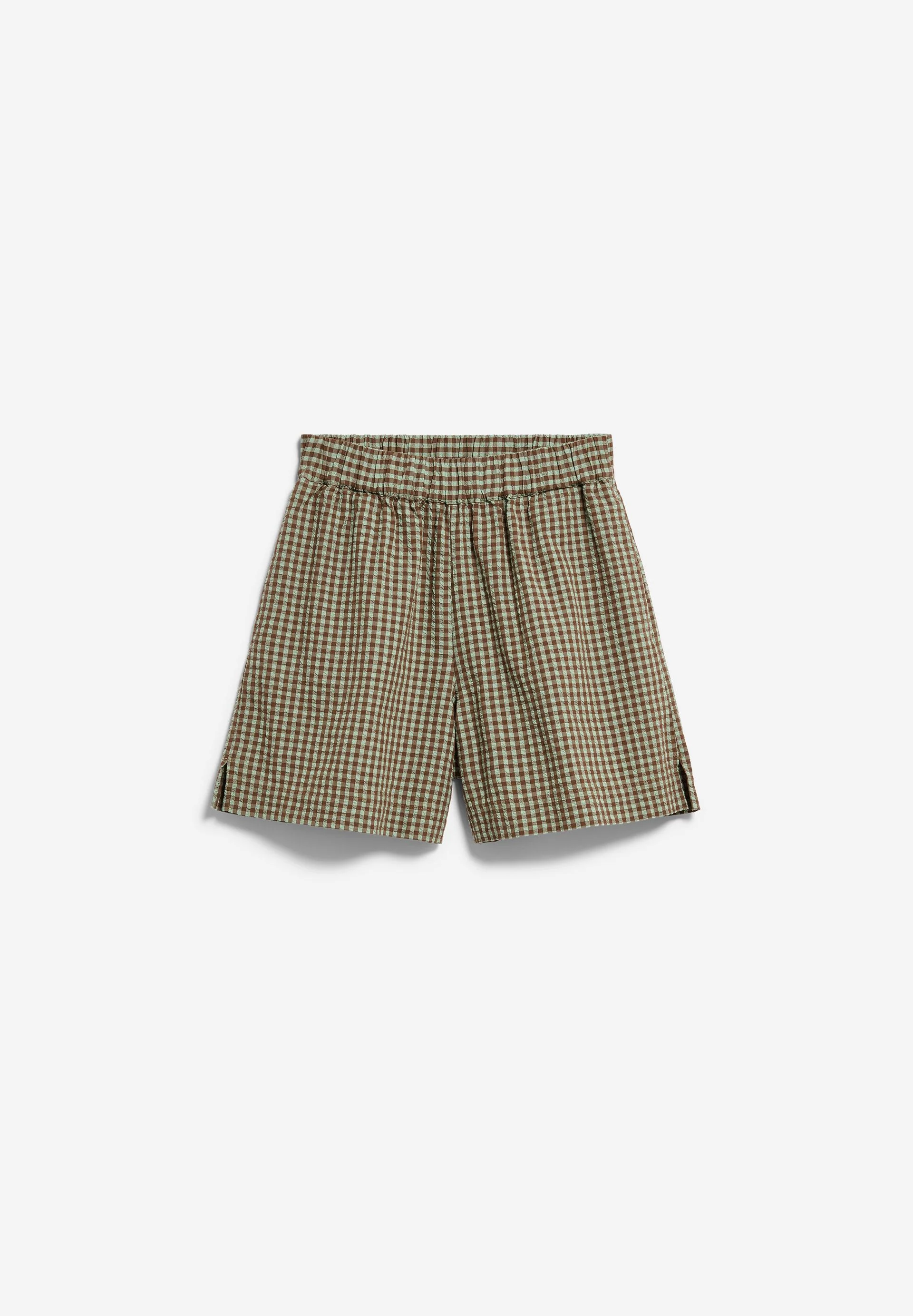 VICHY SEERSUCKER SHORTS | foam-dried palm - Image 6