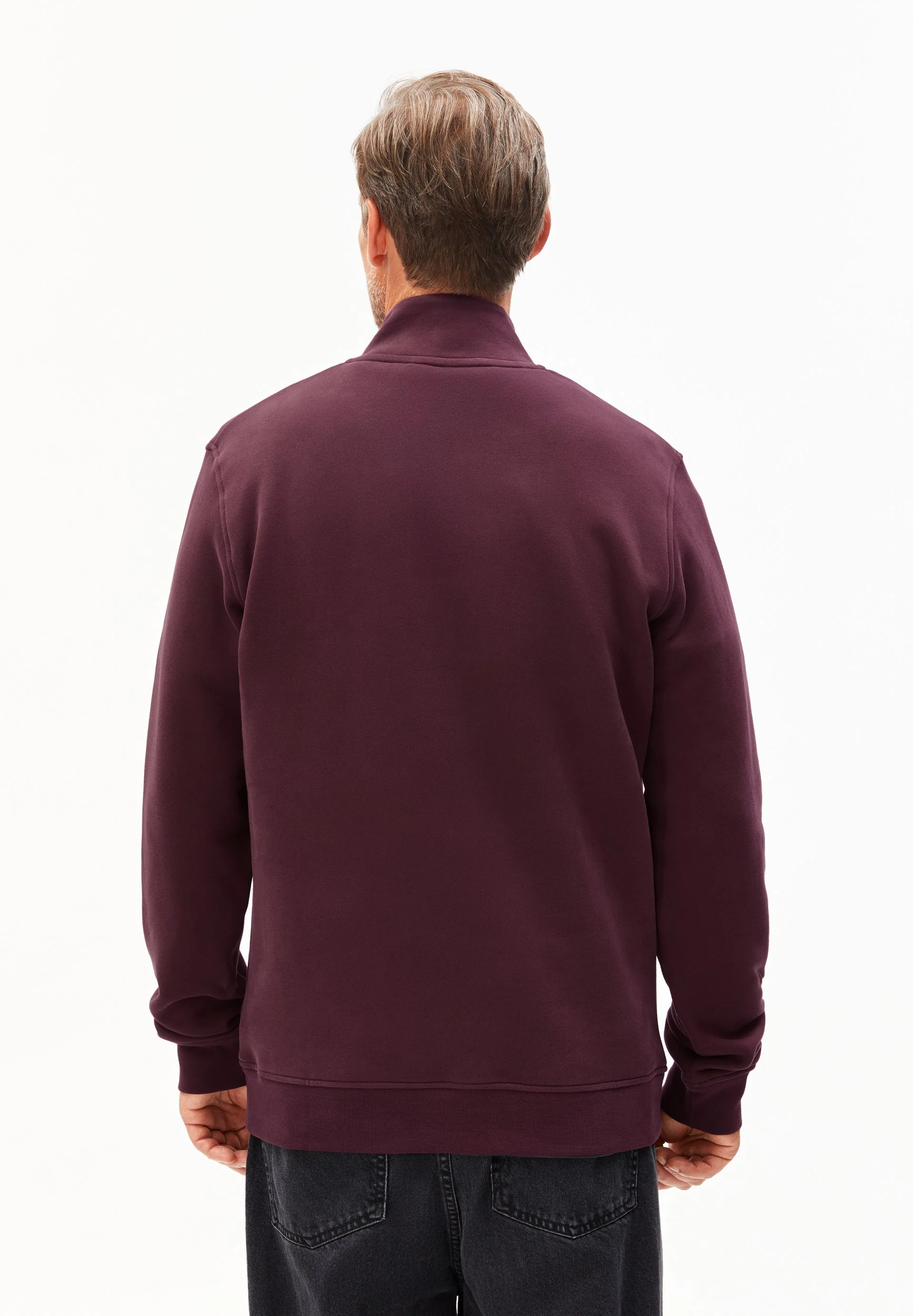 WAARLO FLEECE SWEATTROYER | dark cranberry - Image 2