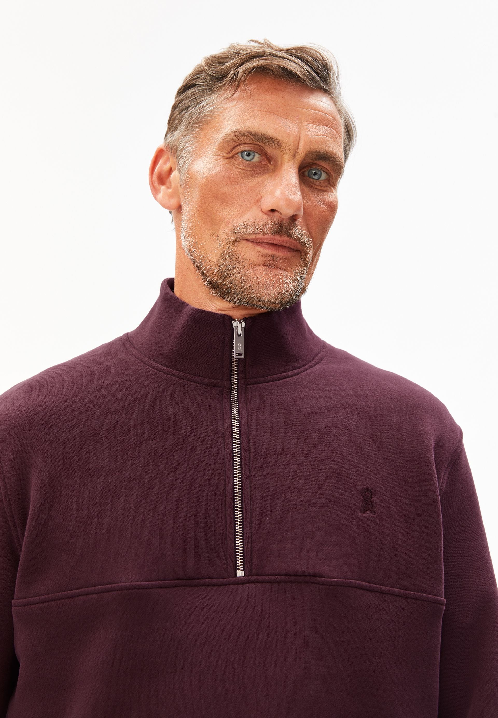 WAARLO FLEECE SWEATTROYER | dark cranberry - Image 3