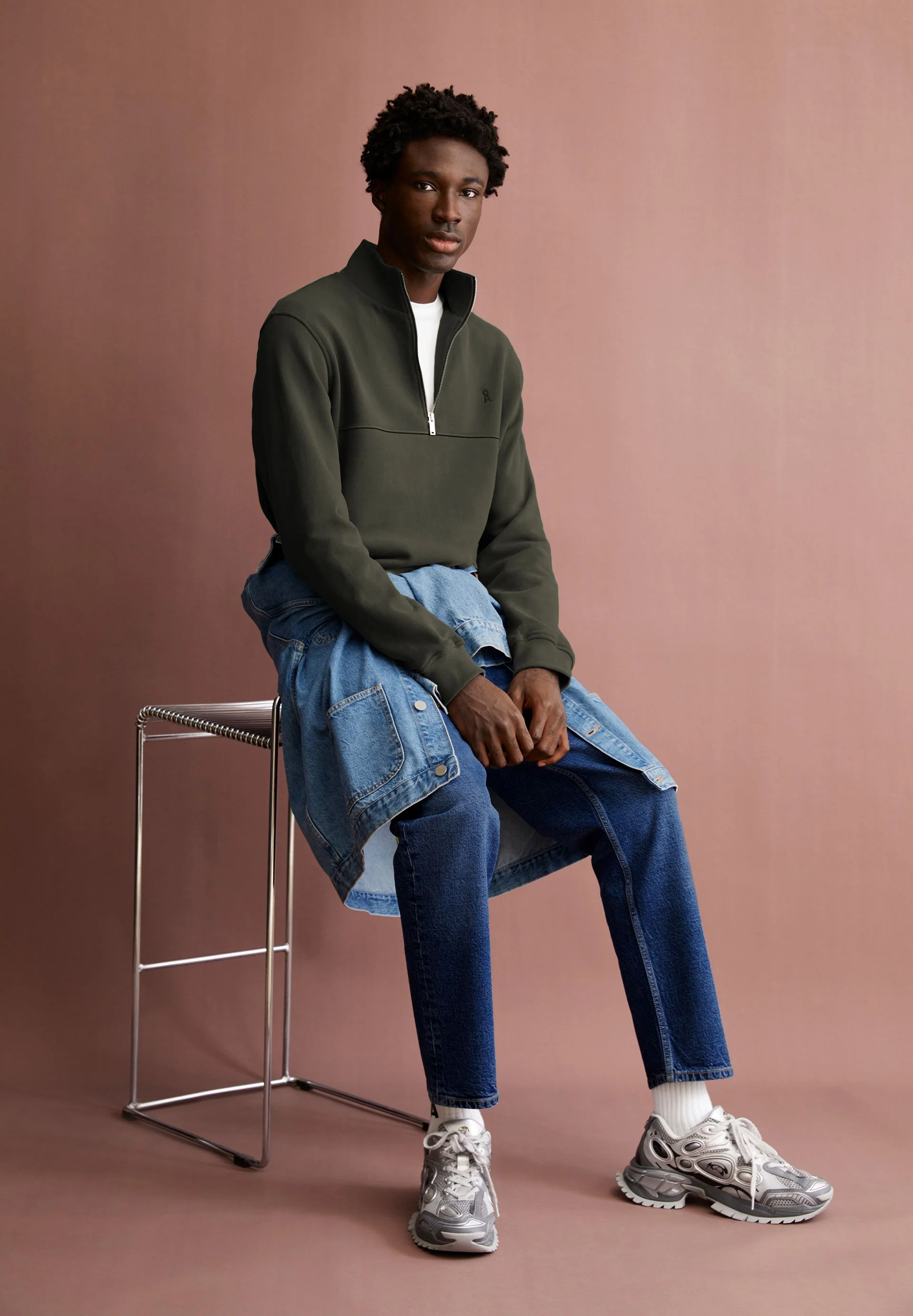 WAARLO FLEECE SWEATTROYER | forest pine - Image 4