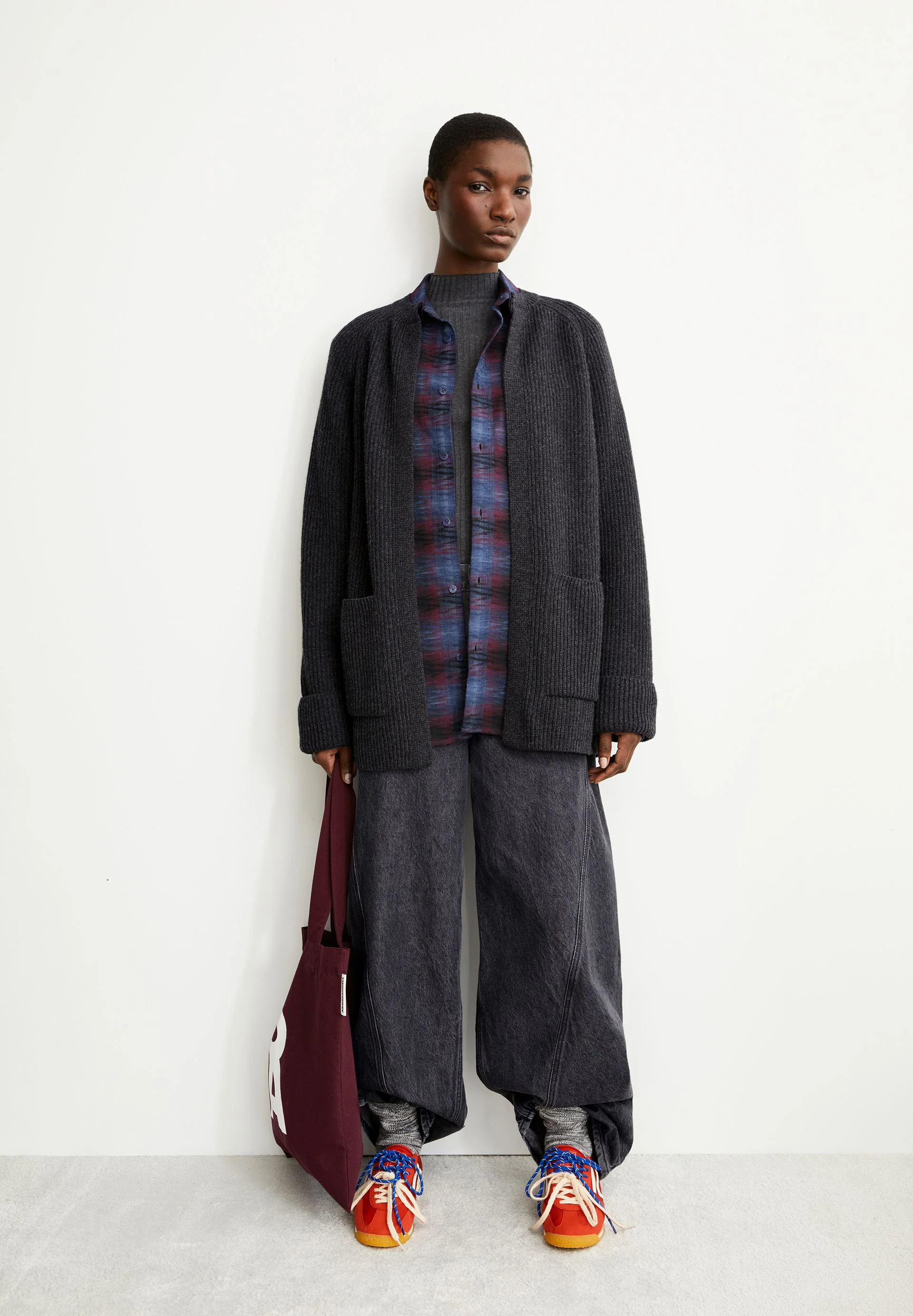 WARDAA STRICKJACKE | steel melange - Image 4