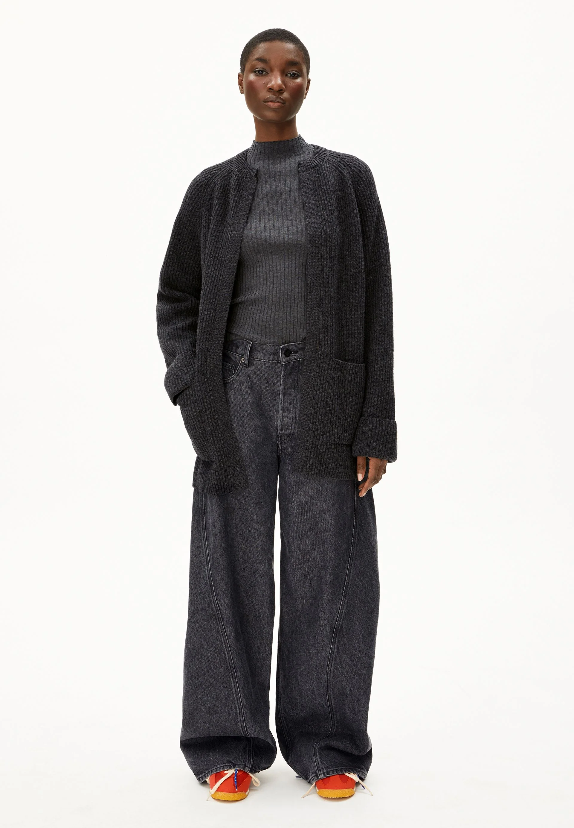 WARDAA STRICKJACKE | steel melange - Image 5