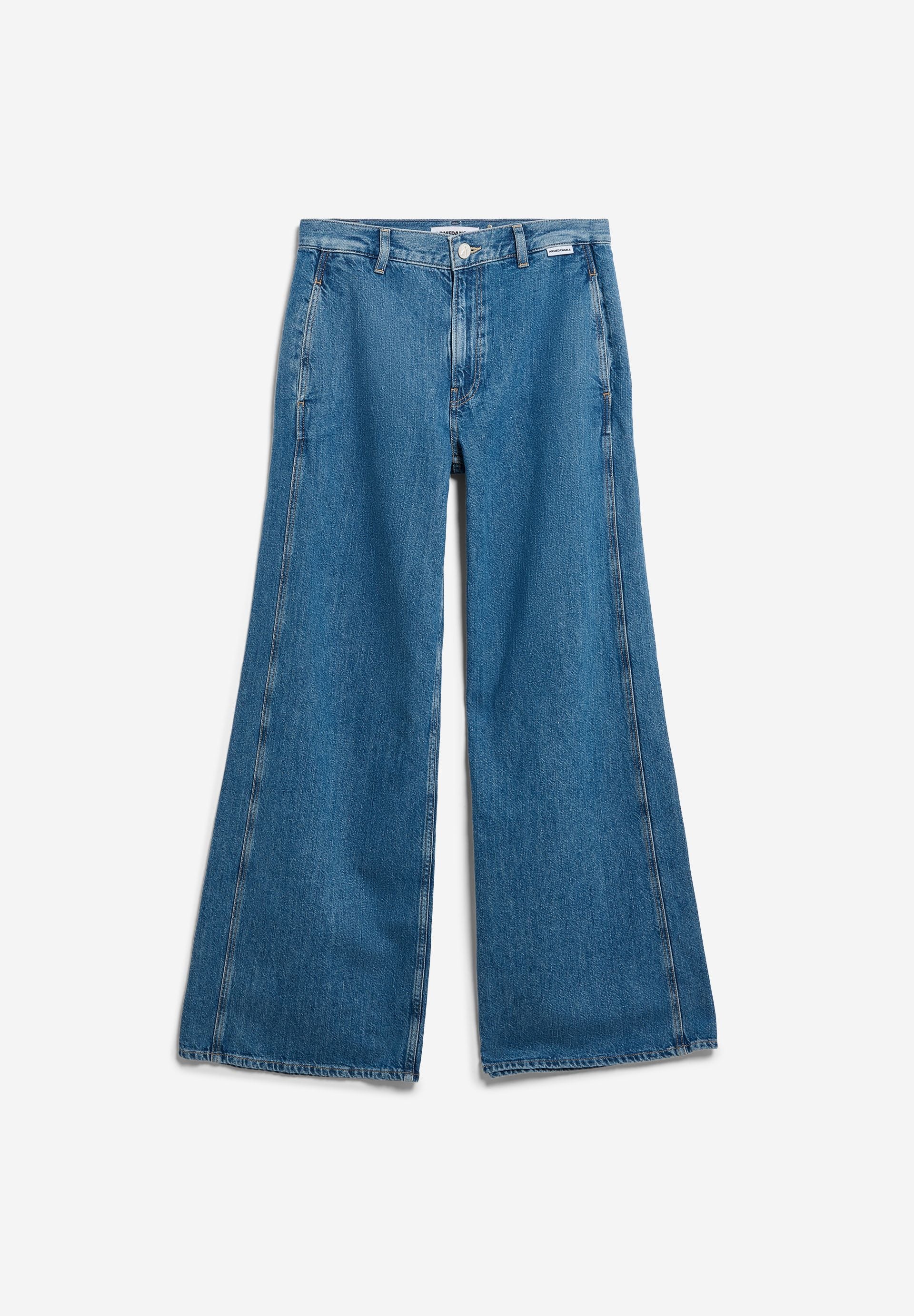 WEITE LEINEN-MIX JEANSHOSE | sea salt - Image 6