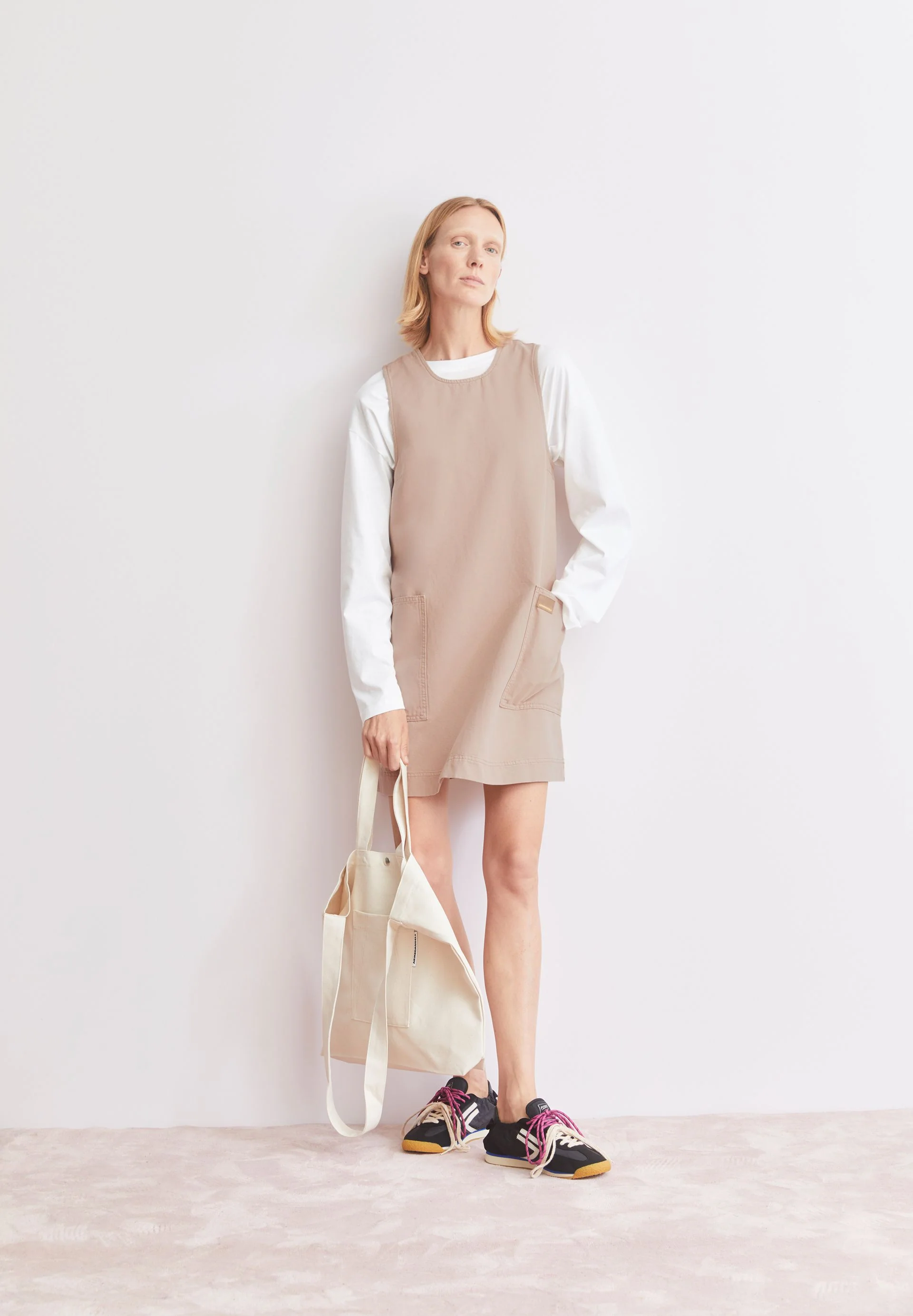WORKWEAR CANVAS MINI-KLEID | true camel - Image 4