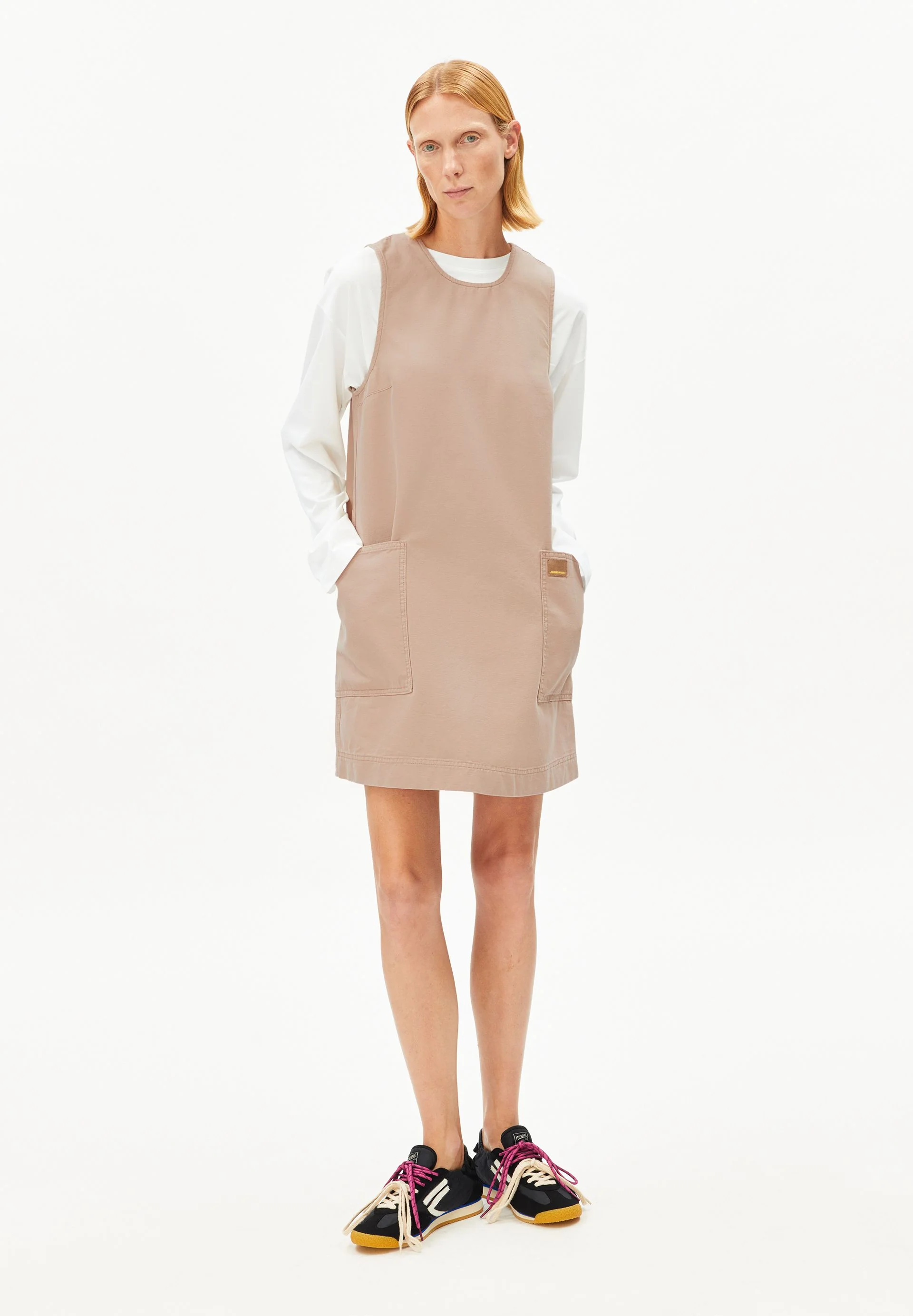 WORKWEAR CANVAS MINI-KLEID | true camel - Image 5