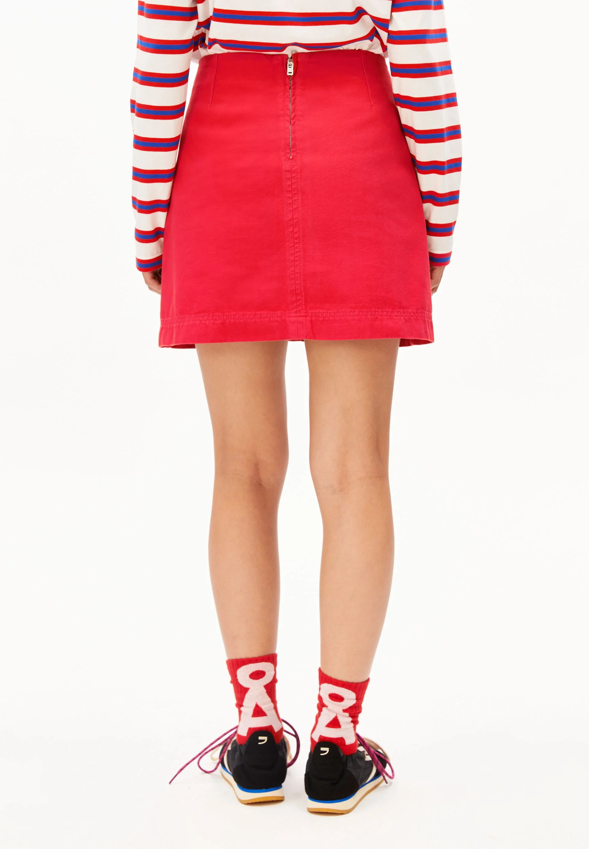 WORKWEAR CANVAS MINI-ROCK | mars red - Image 2